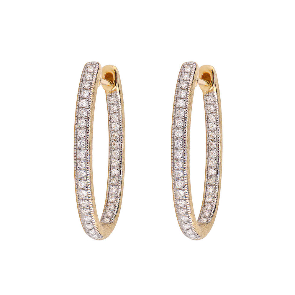 Delicate Large Oval Hoop Earrings