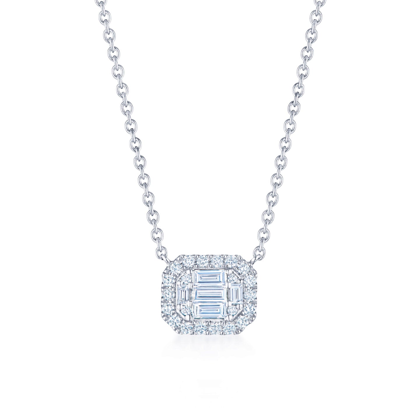 Sunburst Diamond Pendant Necklace