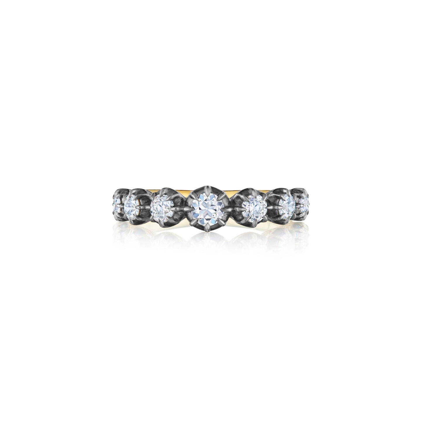Fred Leighton Collet Set Seven Stone Diamond Ring