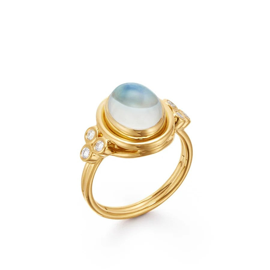 Blue Moonstone Temple Ring