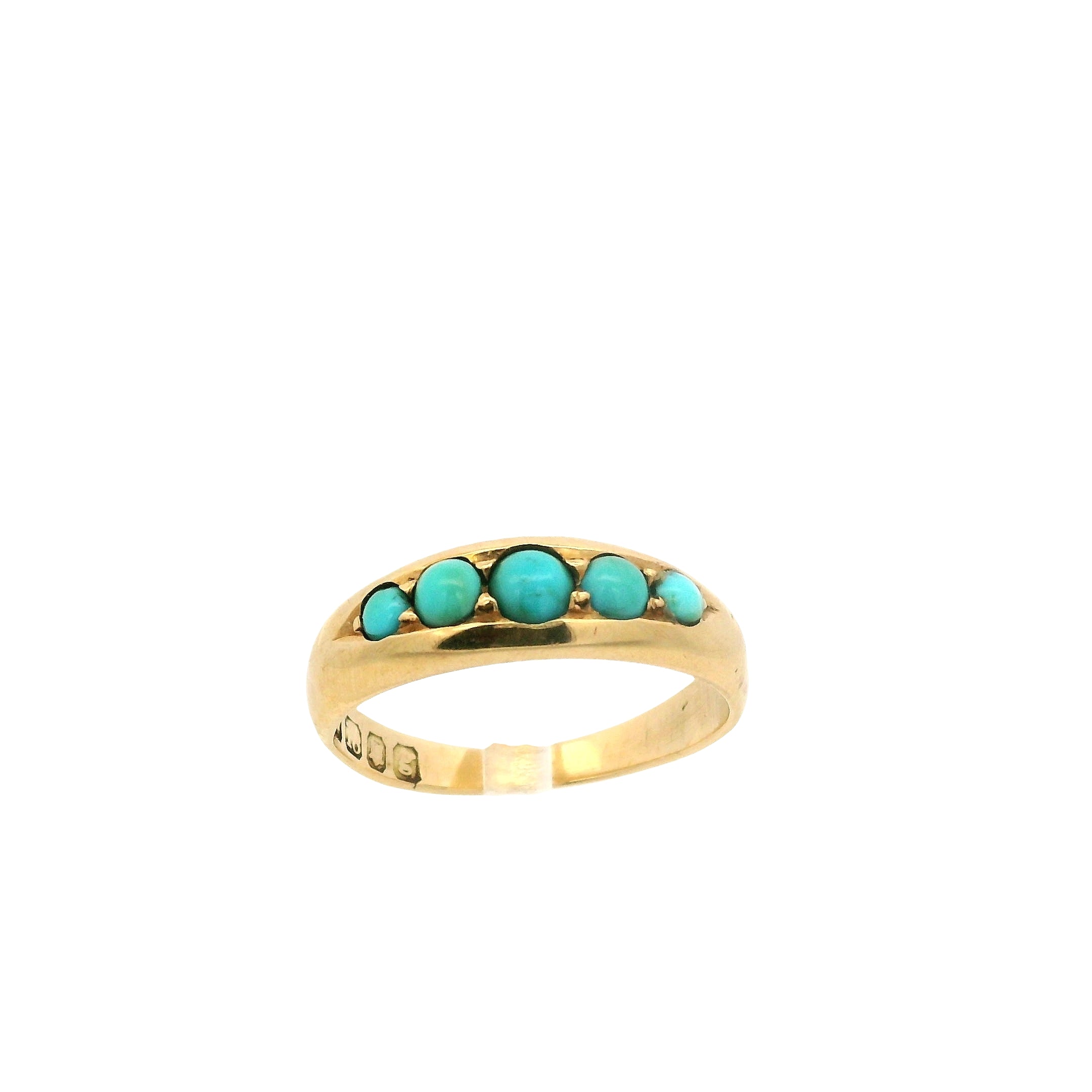 Turquoise Five Stone Gypsy Ring