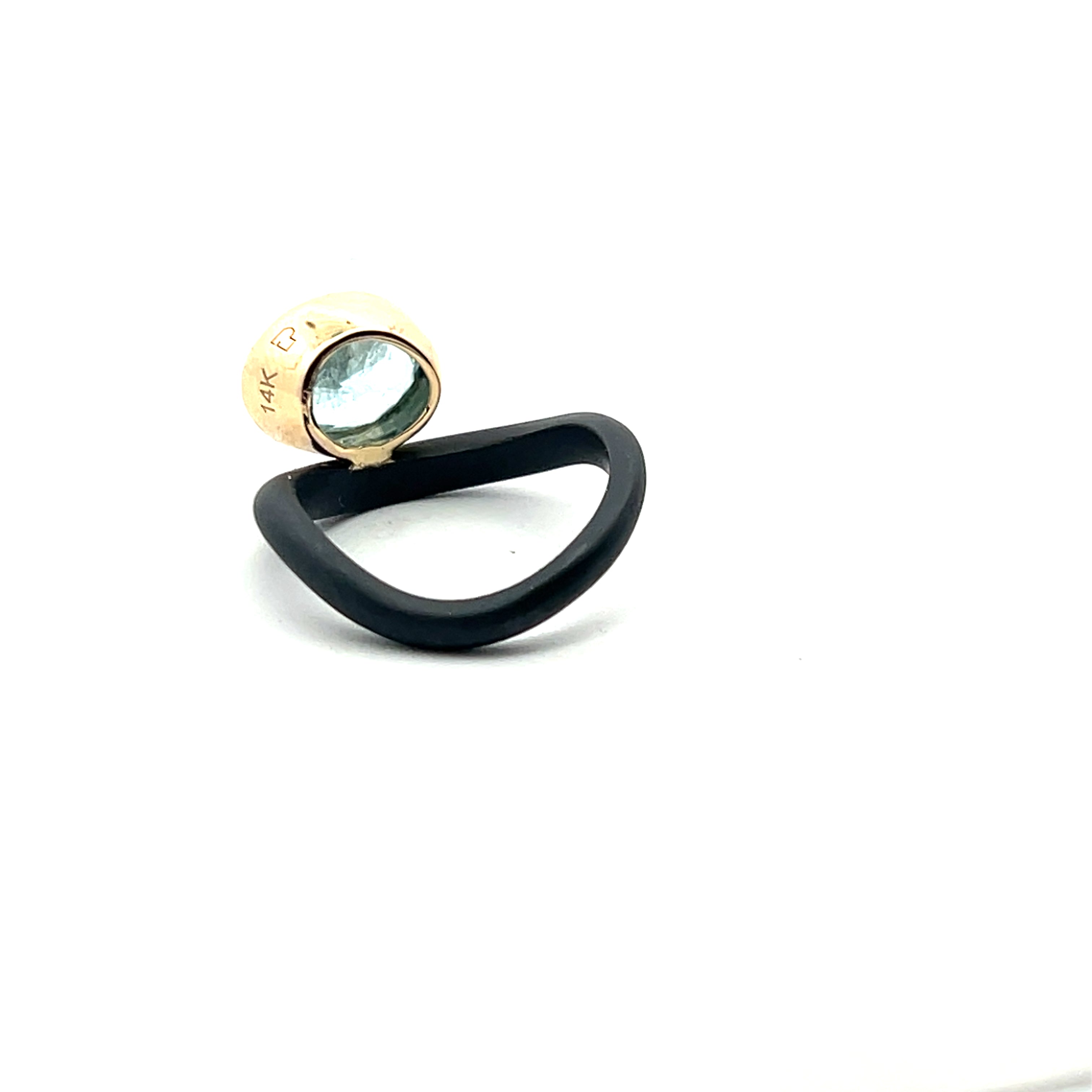 Aquamarine Wave Ring