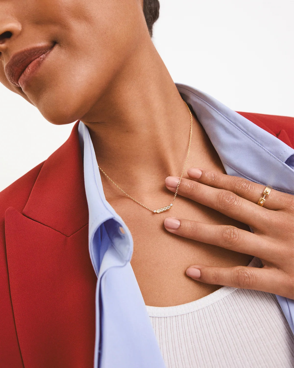 Parisian Stroll Diamond Pendant Necklace