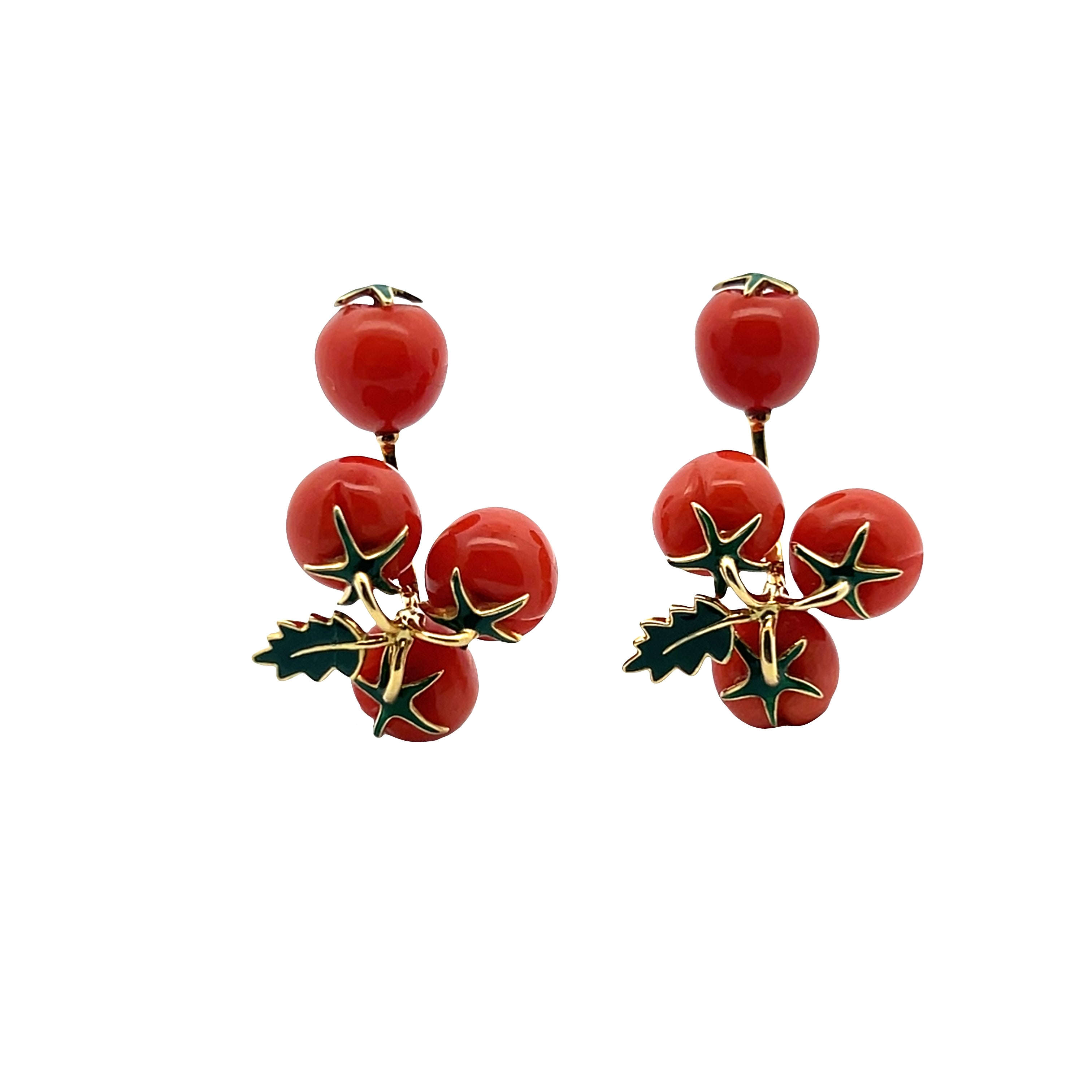Vintage Coral Tomato Cufflinks