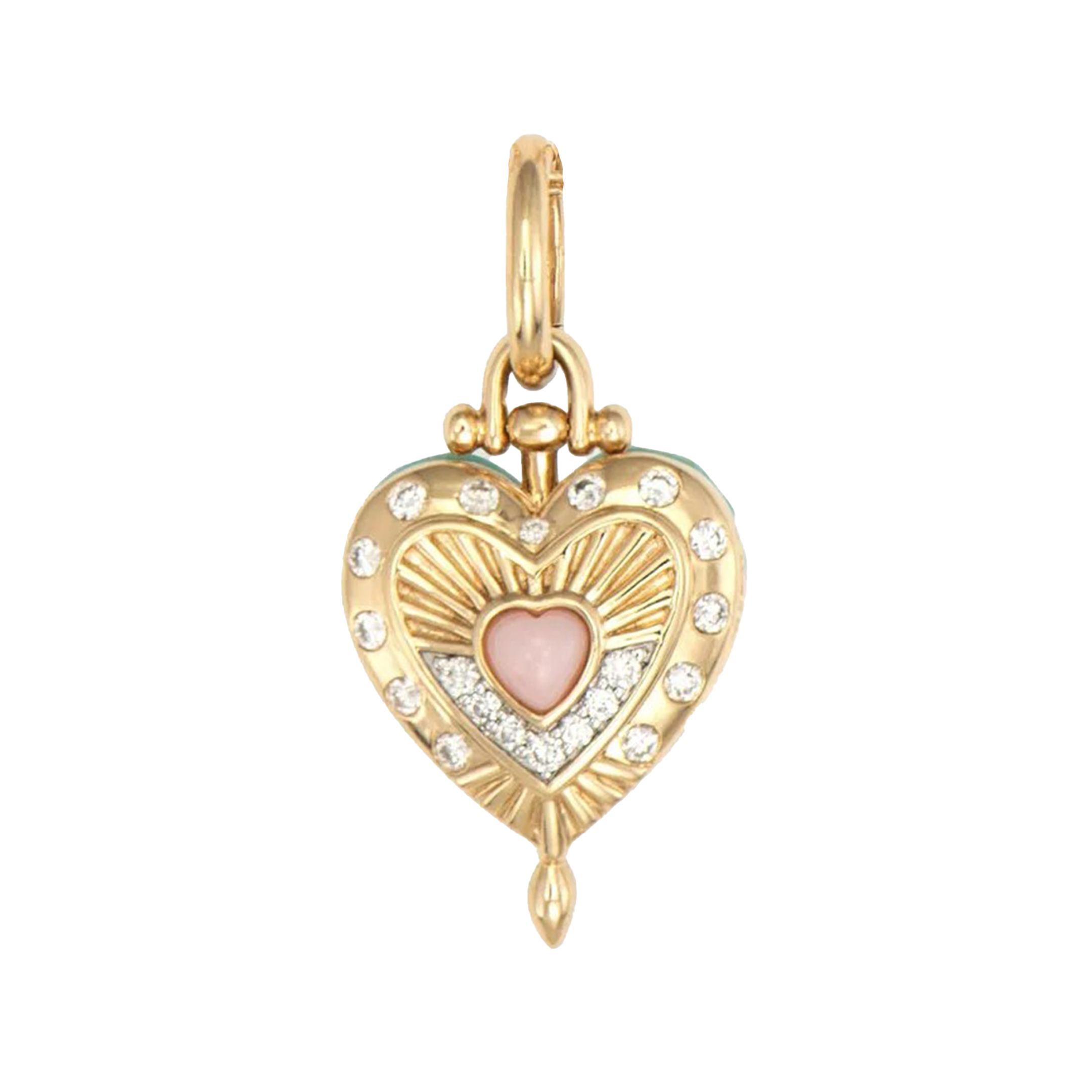 Double Sided Carved Turquoise You Are Loved Locket