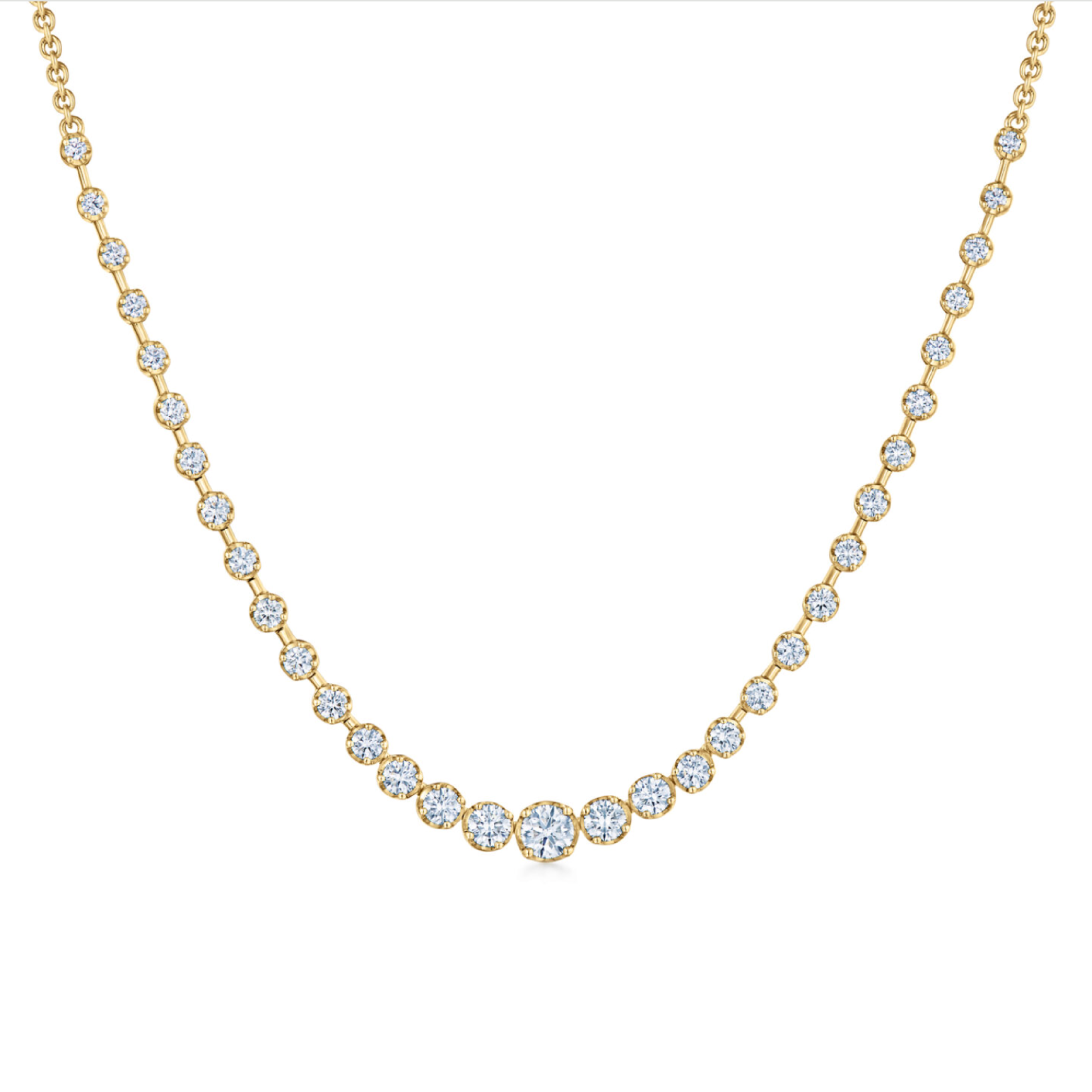 Starry Night Demi Line Necklace with Diamonds