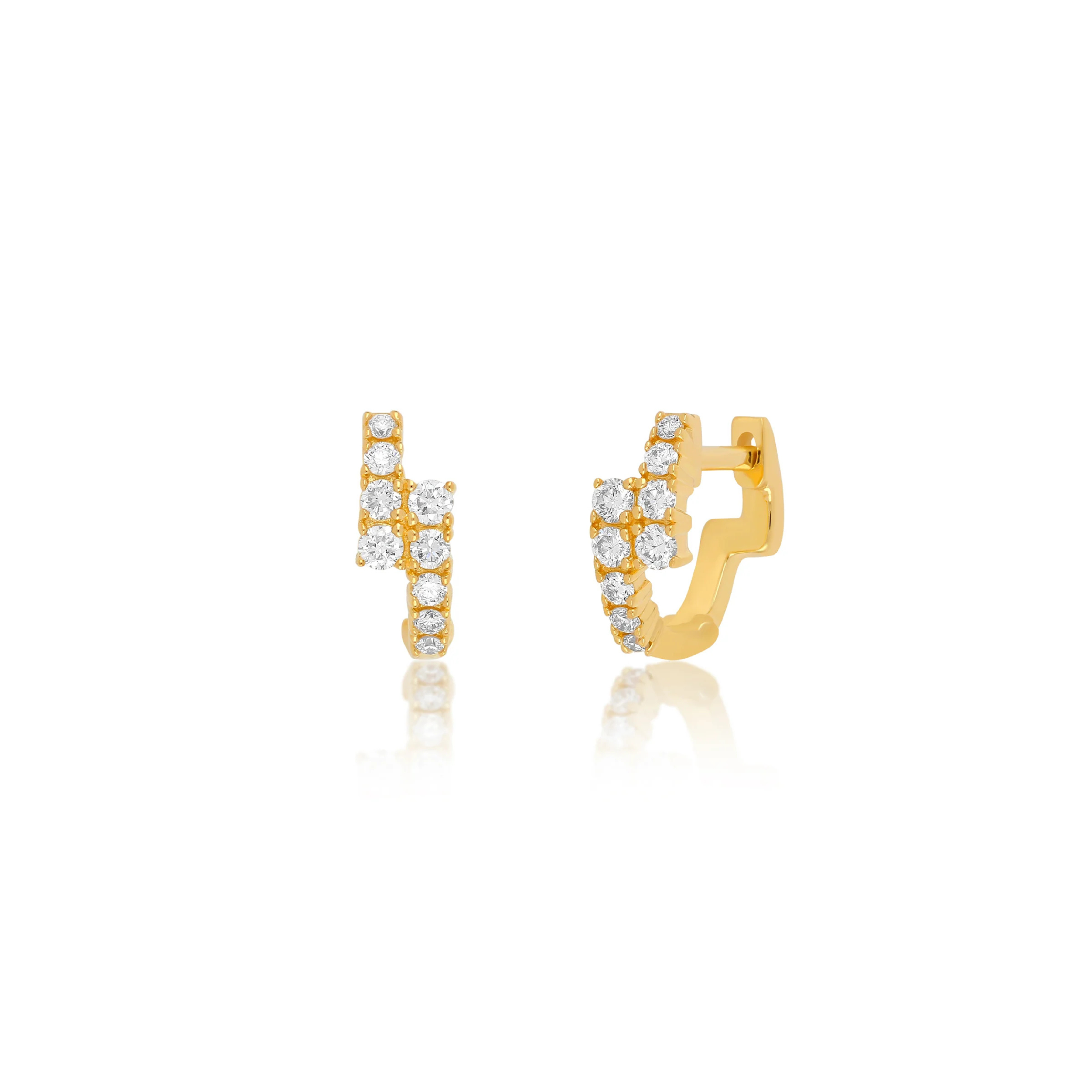 Diamond Marley Mini Huggie Earrings