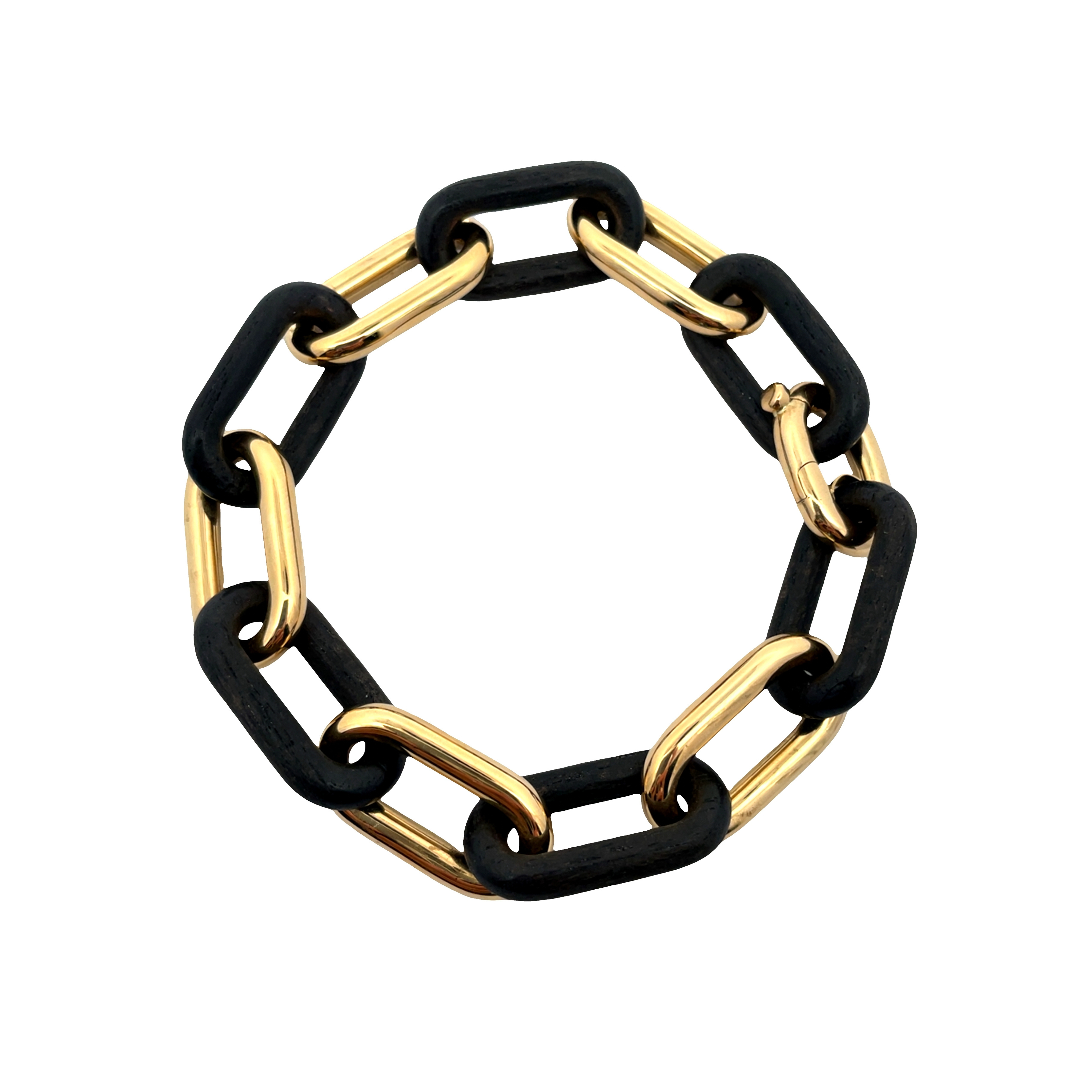 Ebony Wood Alternating Link Bracelet