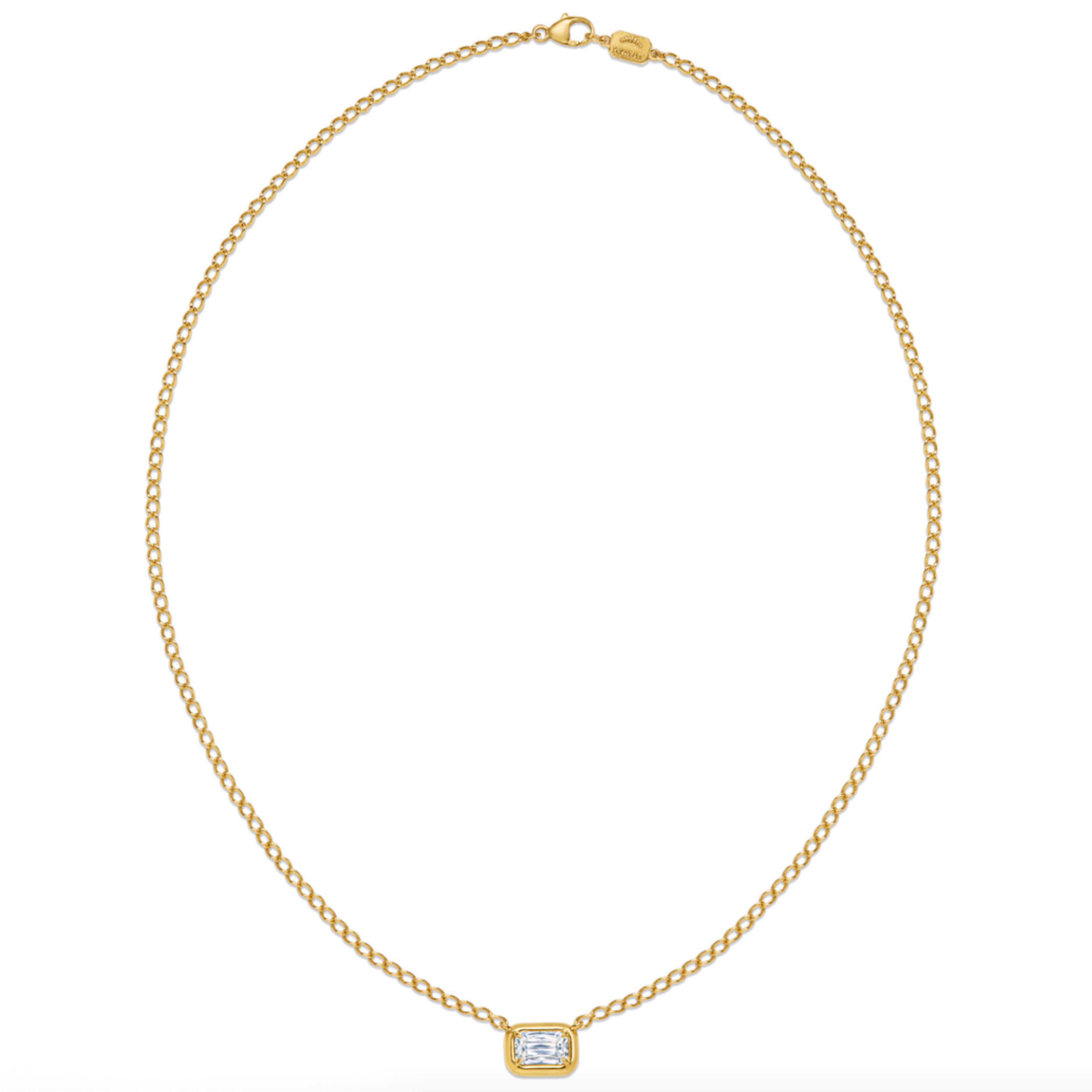 Ashoka Bezel Diamond Solitaire Pendant Necklace