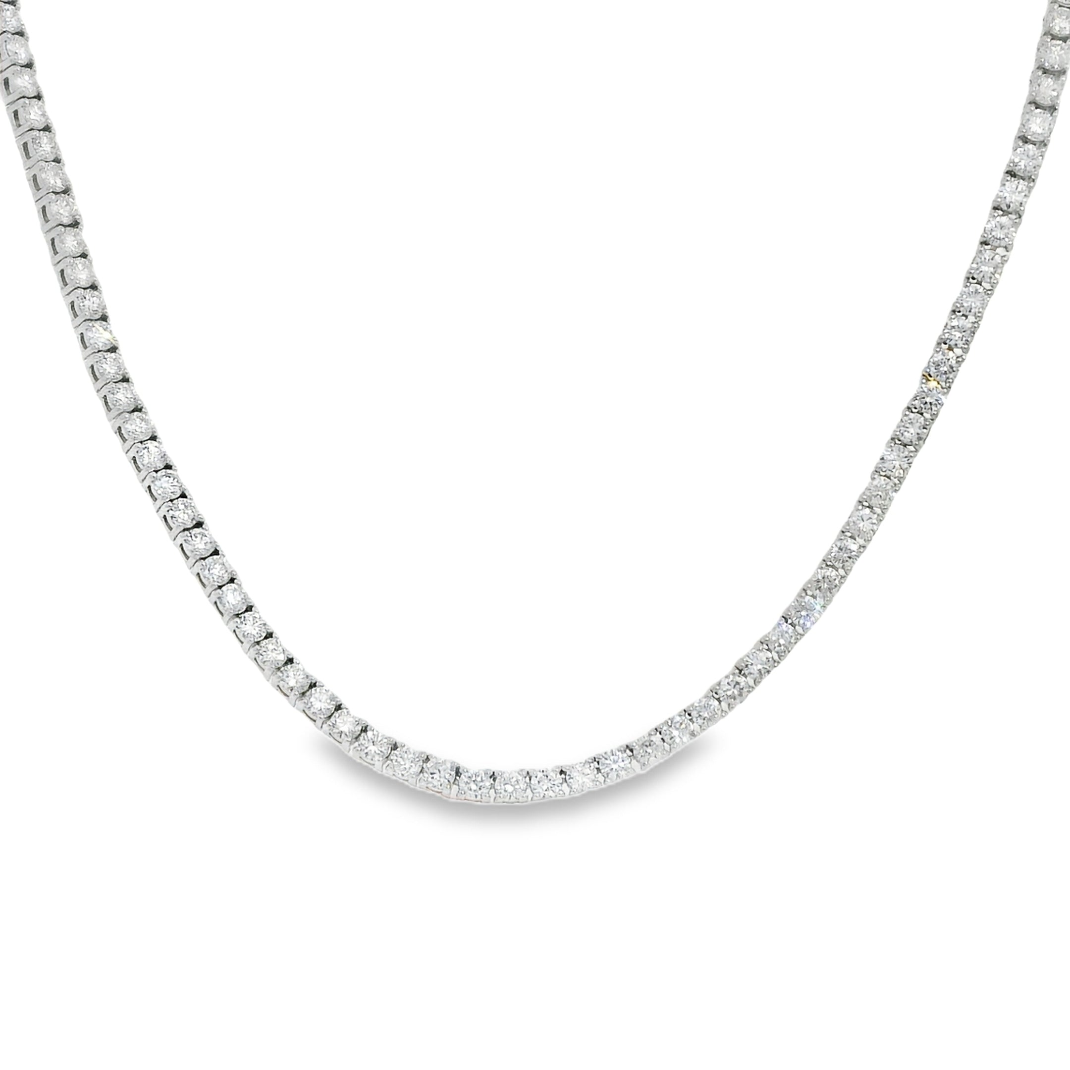 7.00ctw Four-Prong Diamond Tennis Necklace