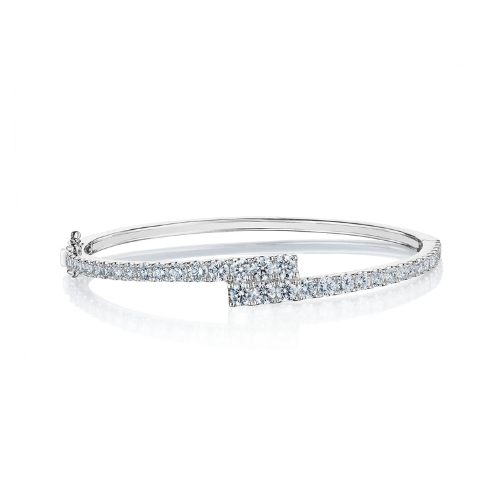 Graduated Diamond Bypass Bangle