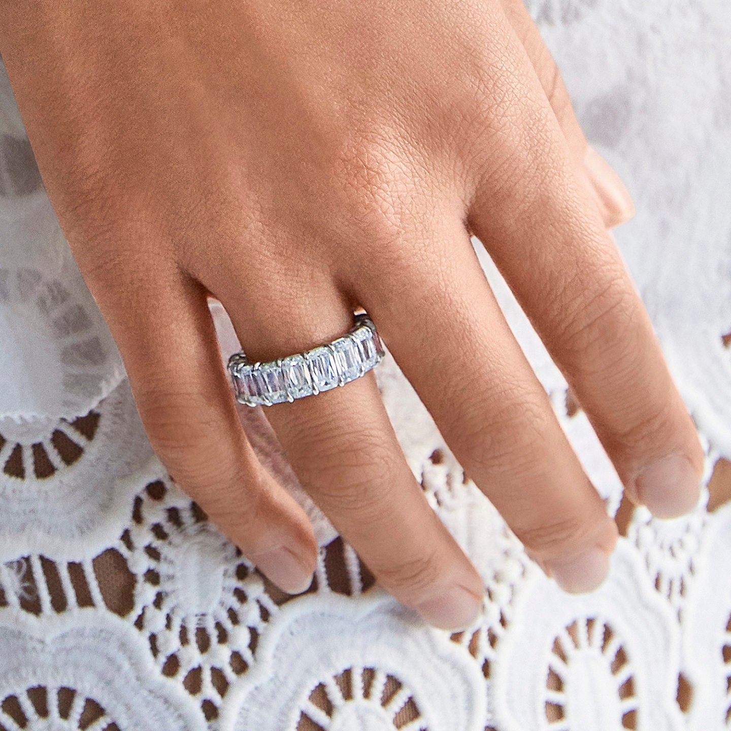 Eternity Wedding Ring with Ashoka Diamonds