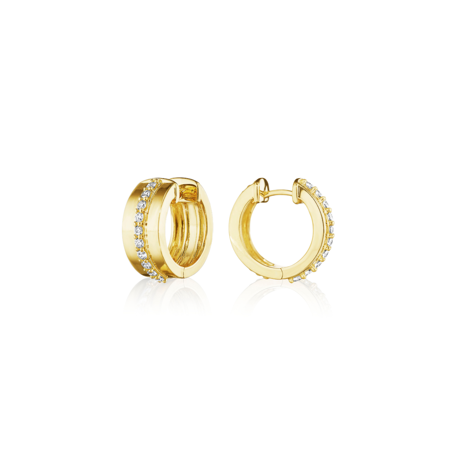 Diamond Huggie Earrings