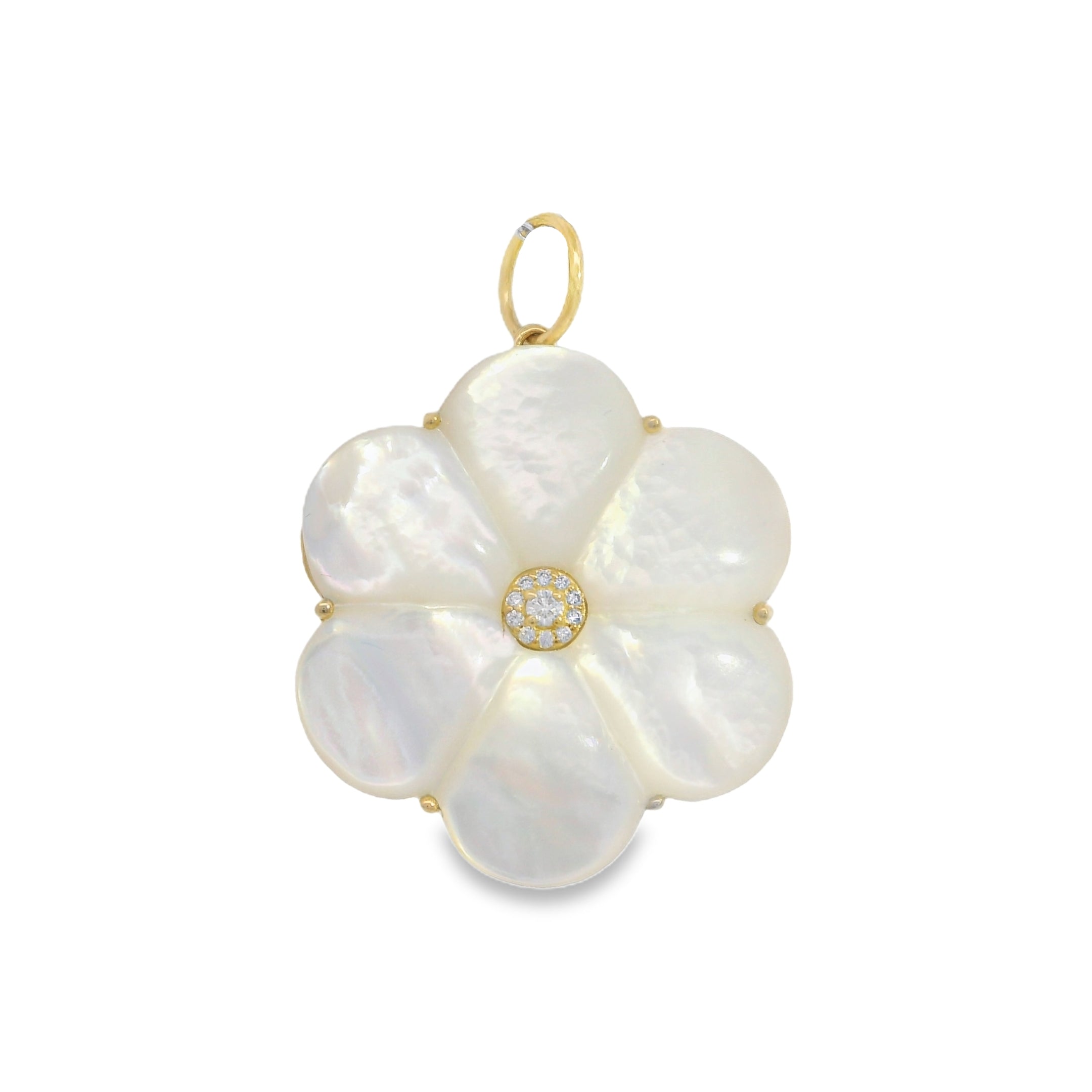Mother of Pearl Flower Pendant