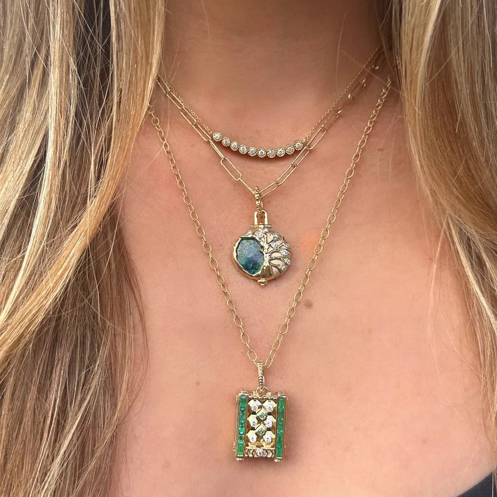 Ancient Balinese Emerald Door Pendant