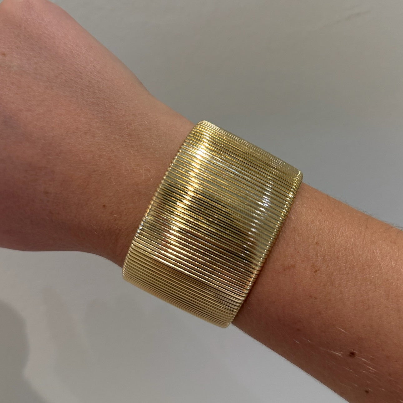 Wide Tubogas Cuff Bracelet