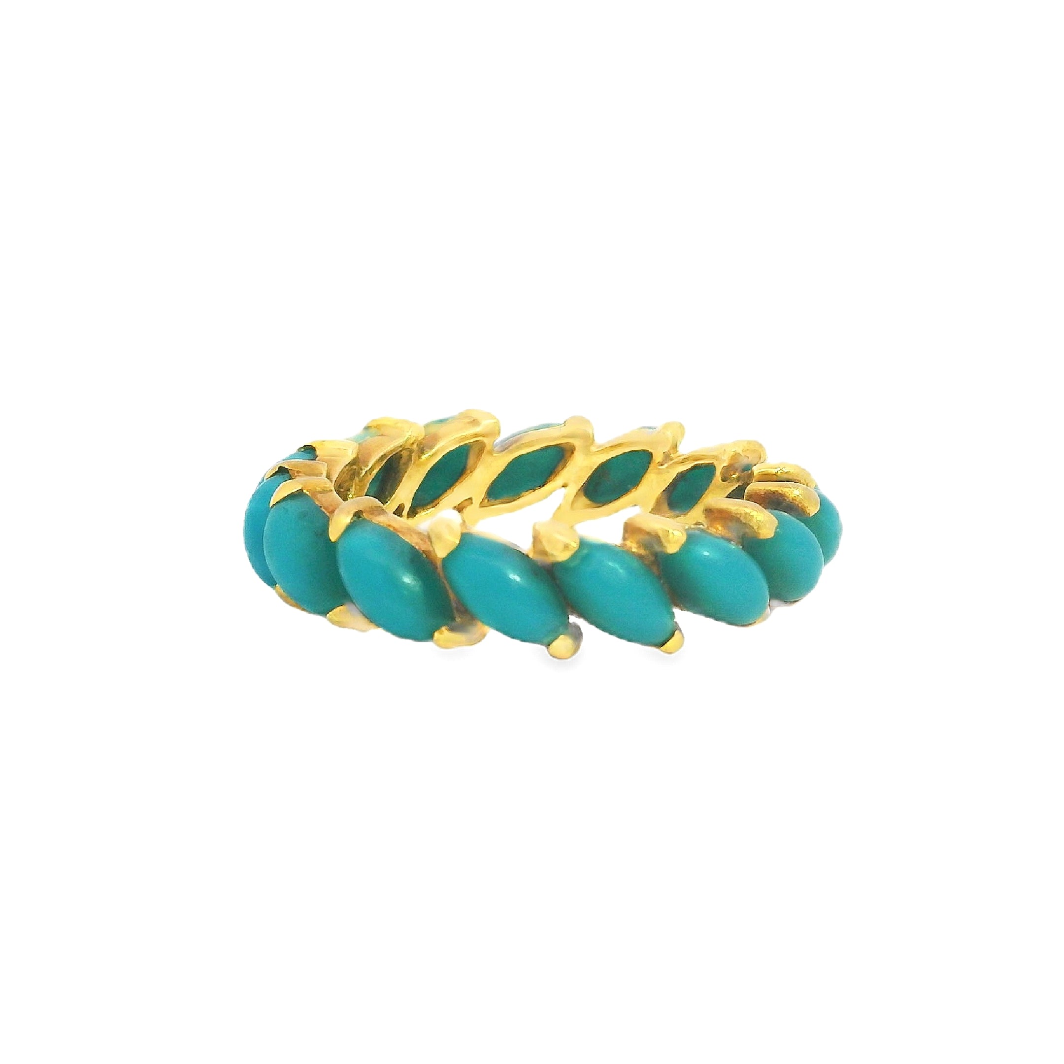 Vintage Marquise Turquoise Eternity Band
