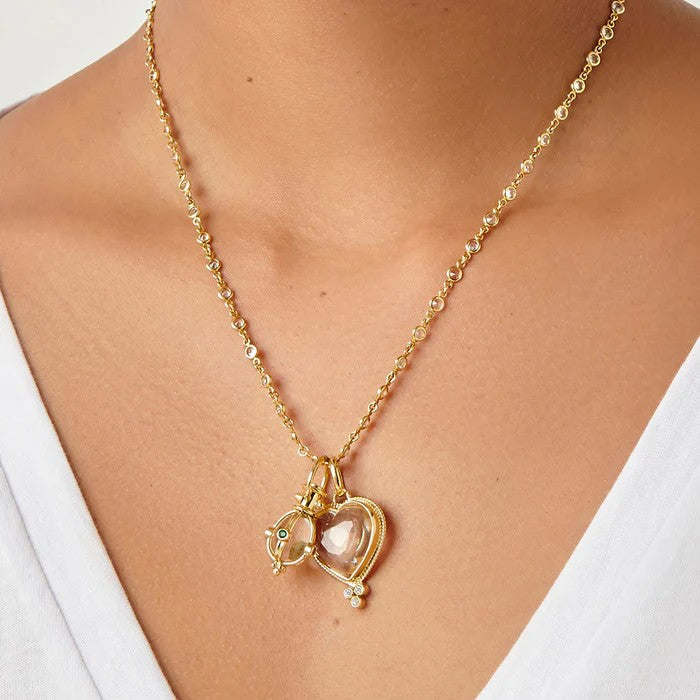 Medium Rock Crystal Heart Pendant