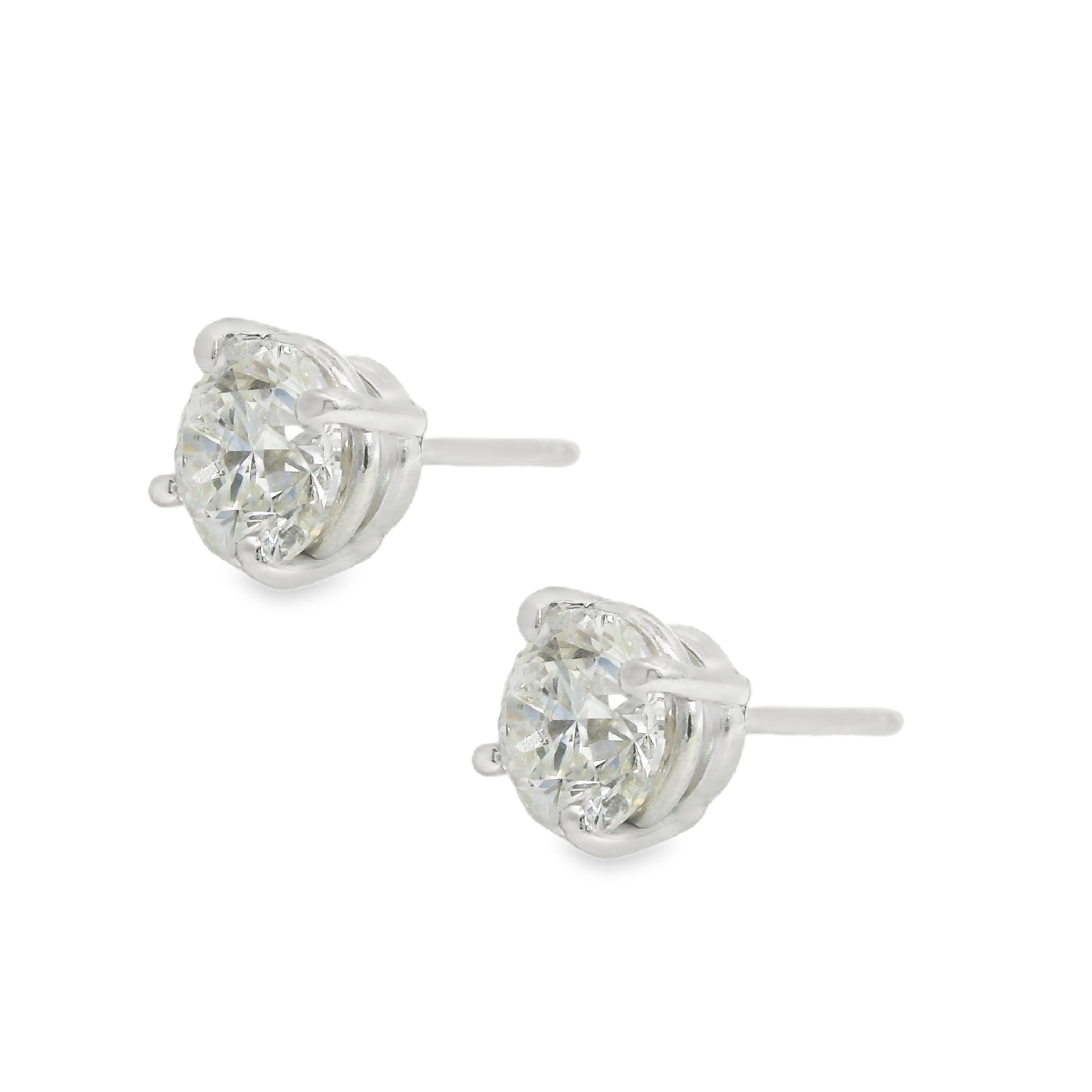 1.42ctw Round Diamond Stud Earrings