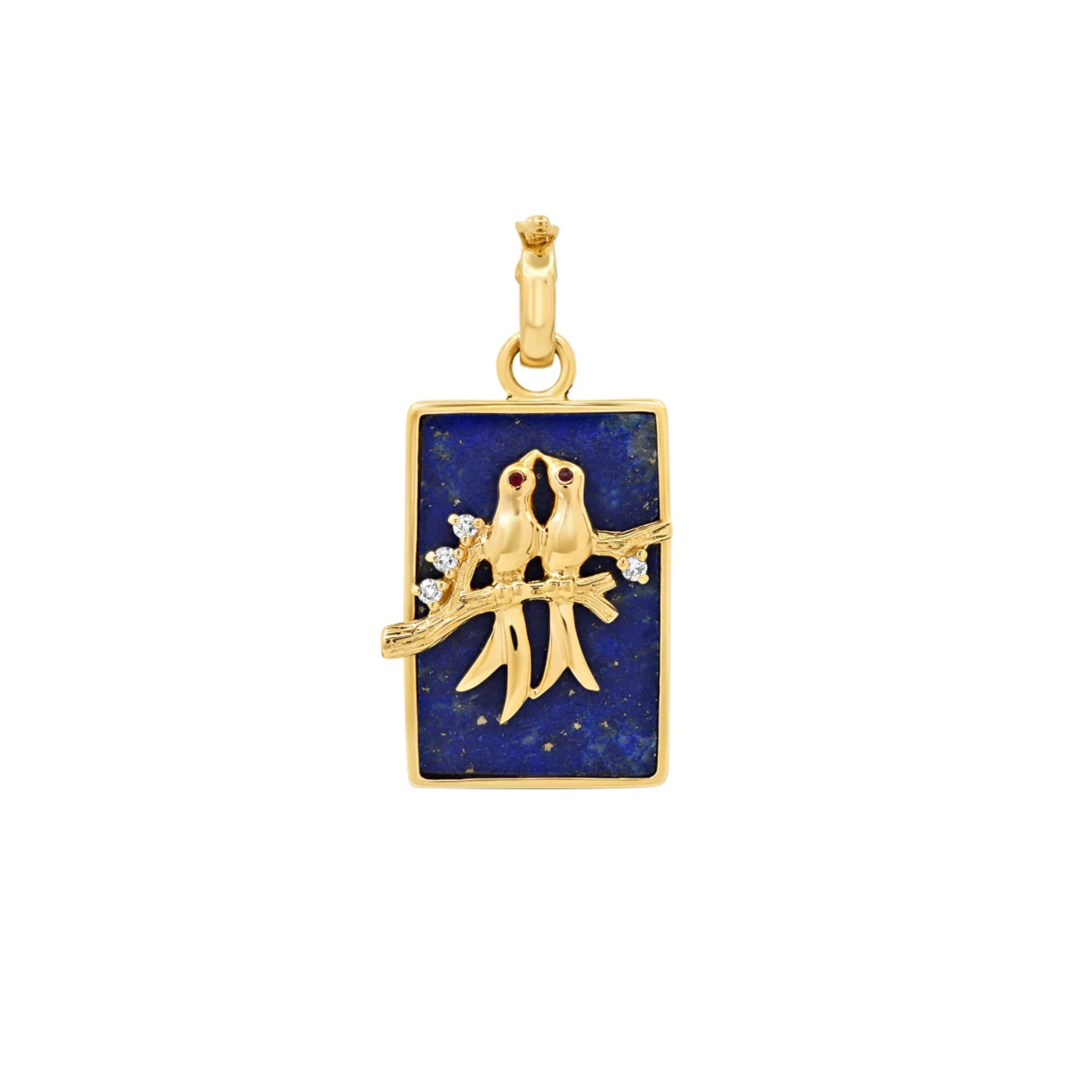 Small Lapis Lovebirds Pendant