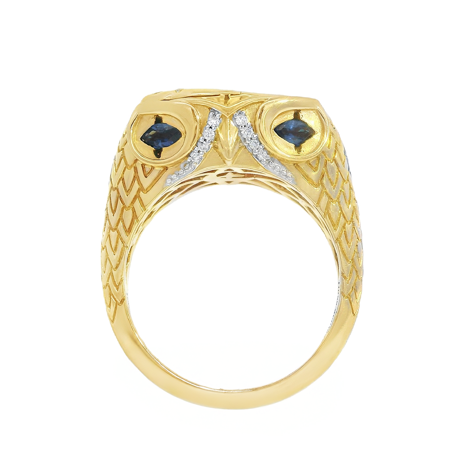 Double Sides Night Owl Ring