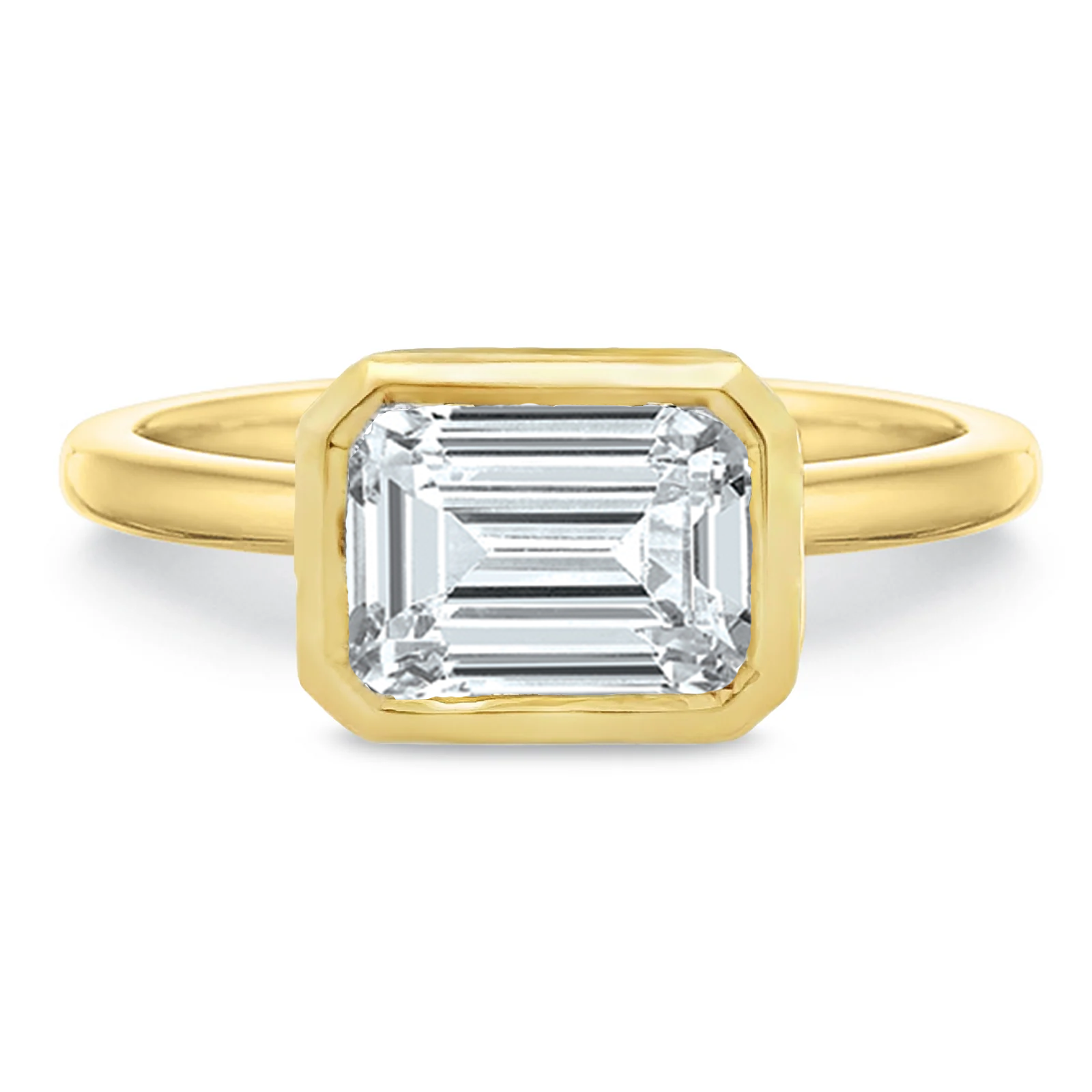 New Aire Solitaire East/West Bezeled Mounting