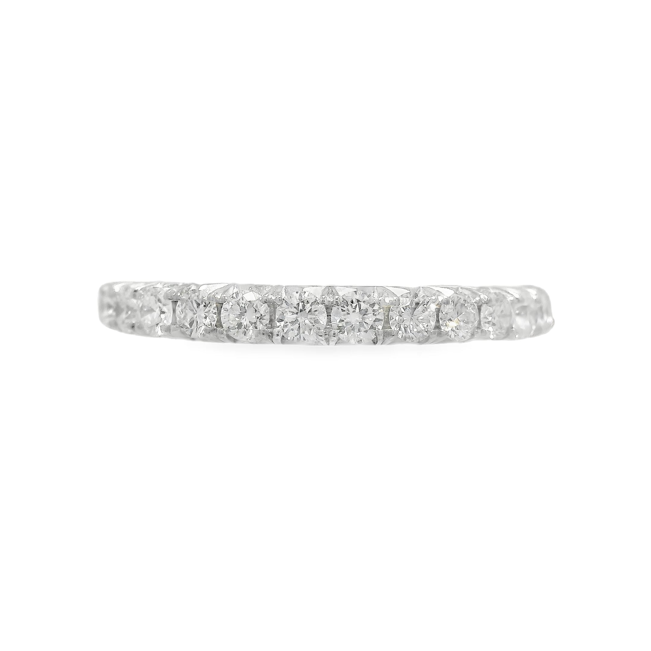 Shared Prong Round Diamond Anniversary Band
