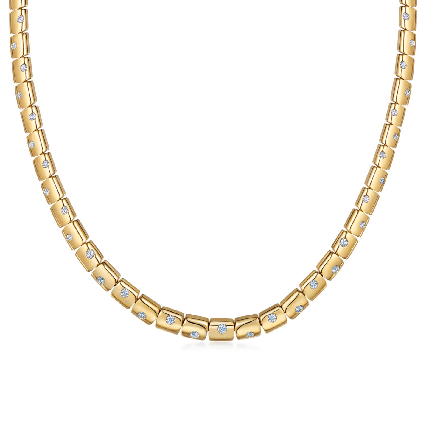Articulated Necklace with Diamonds
