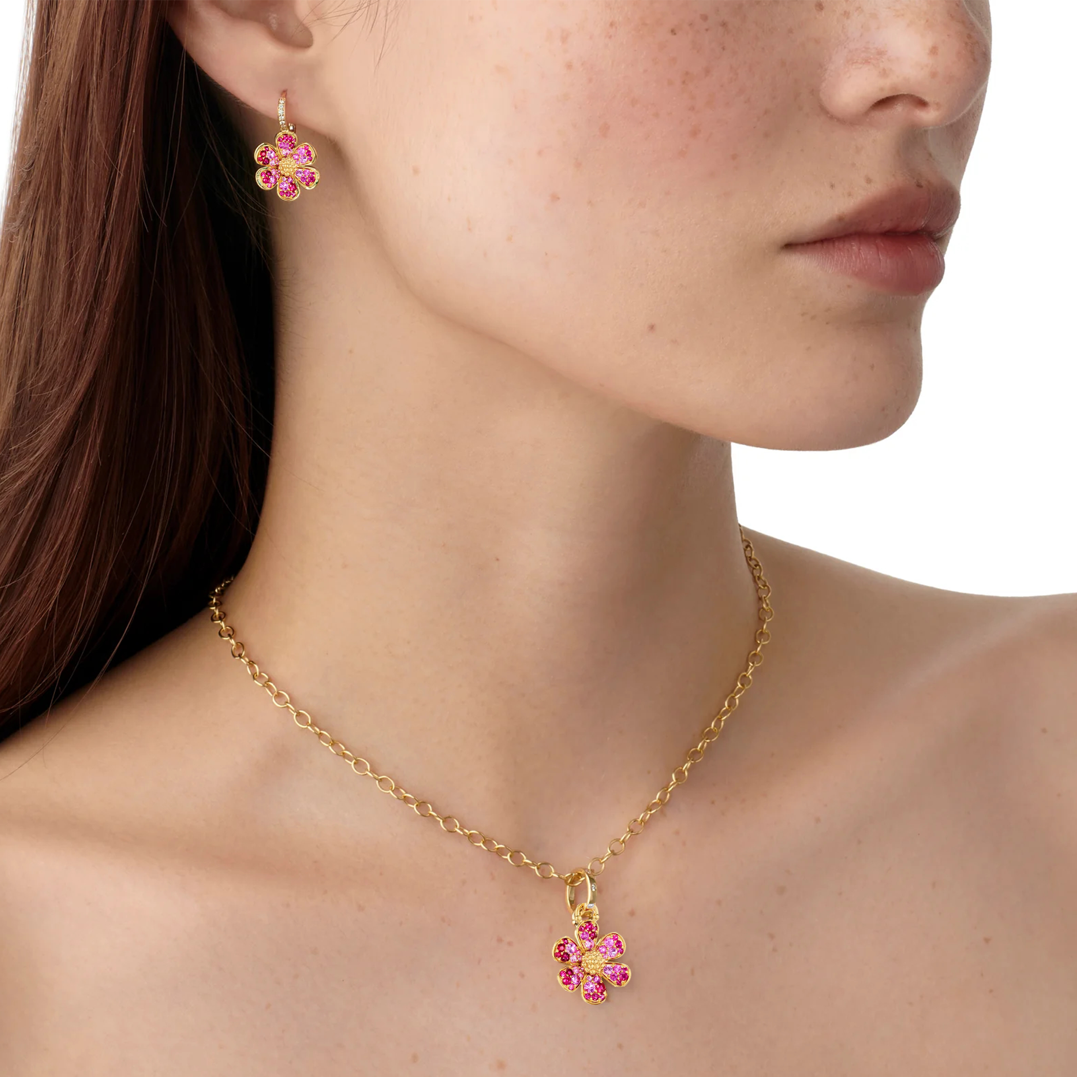 Flower Power Ruby Pendant