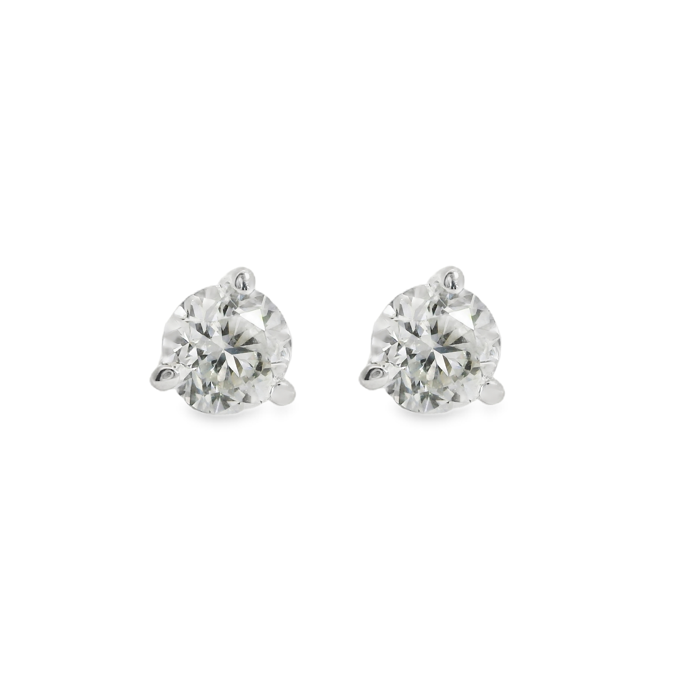 1.38ctw Round Diamond Stud Earrings