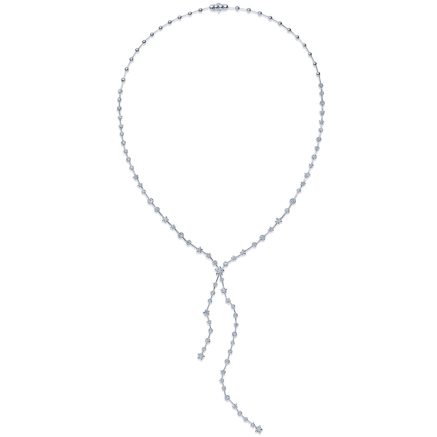 Lariat Necklace with Star-Set Diamonds