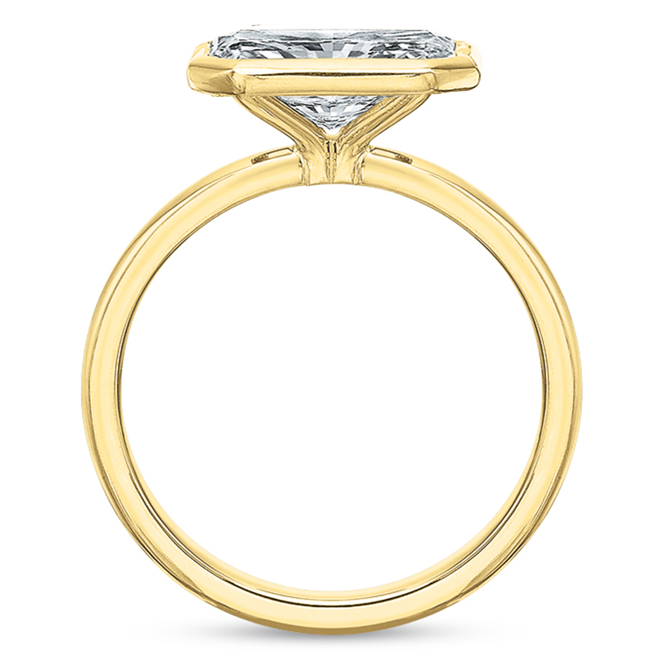 New Aire Solitaire East/West Bezeled Mounting