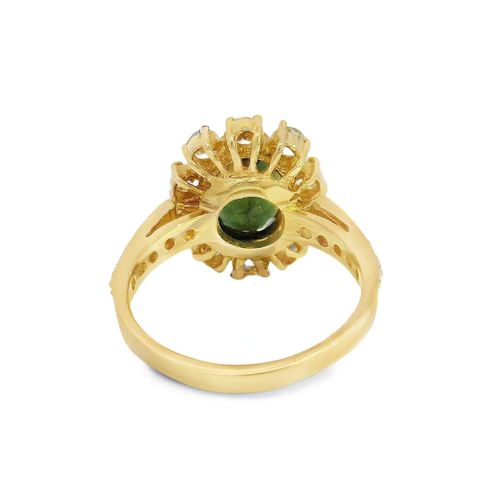 Green Tourmaline & Diamond Ring
