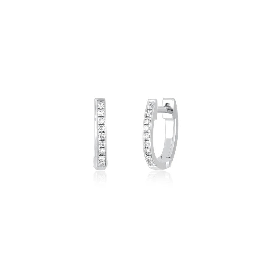 Diamond Mini Huggie Earrings