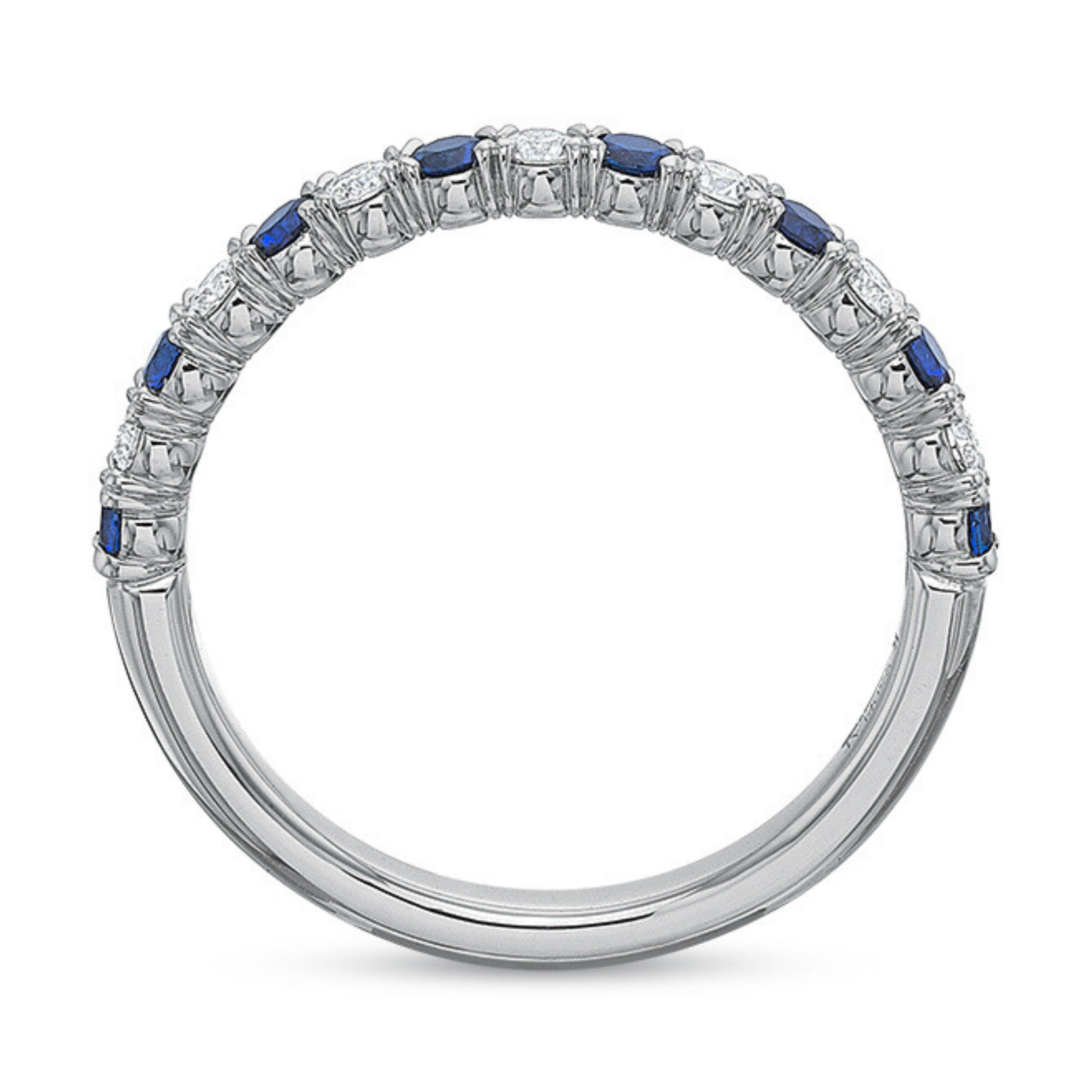 Diamond and Blue Sapphire Band