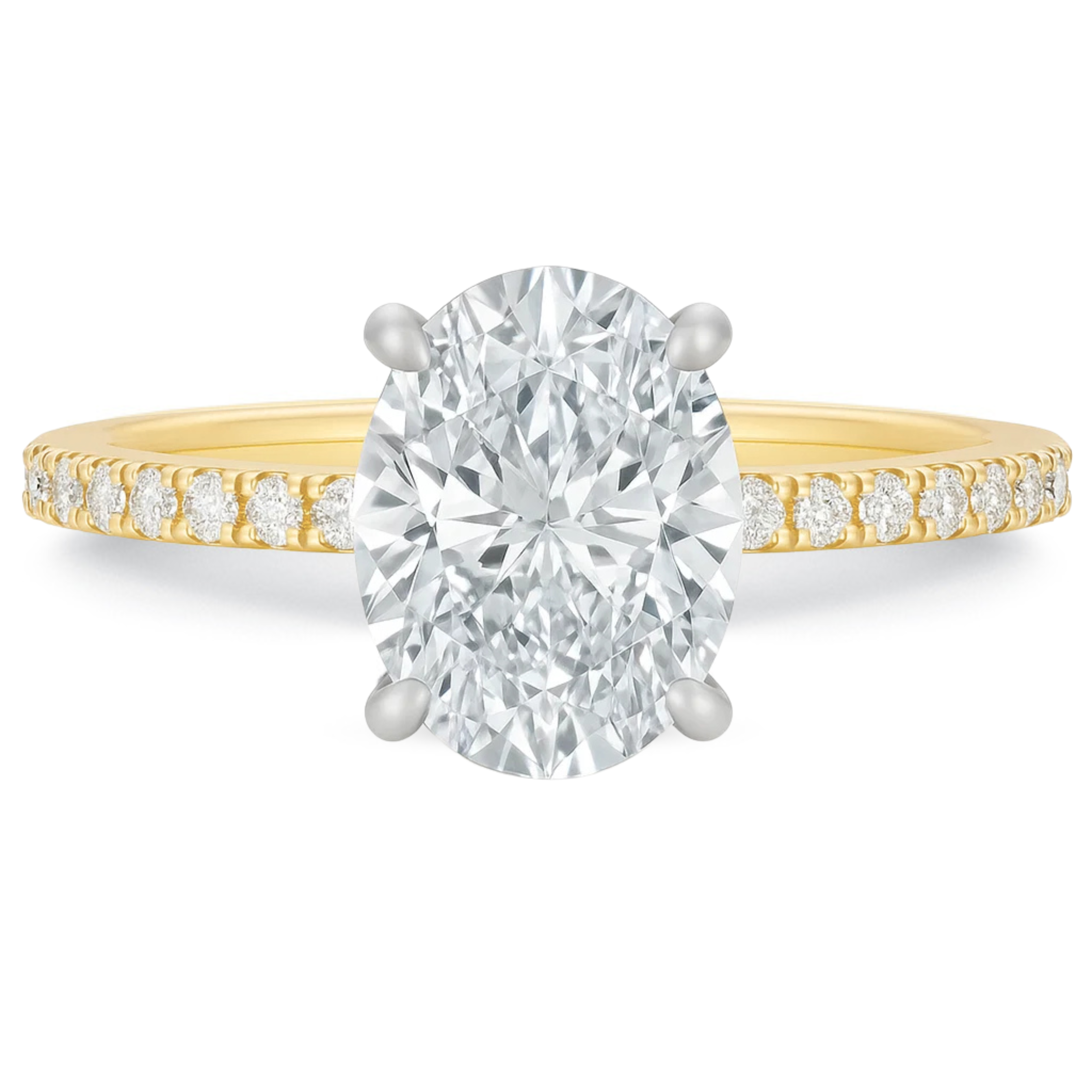 New Aire French Cut Oval Diamond Mounting