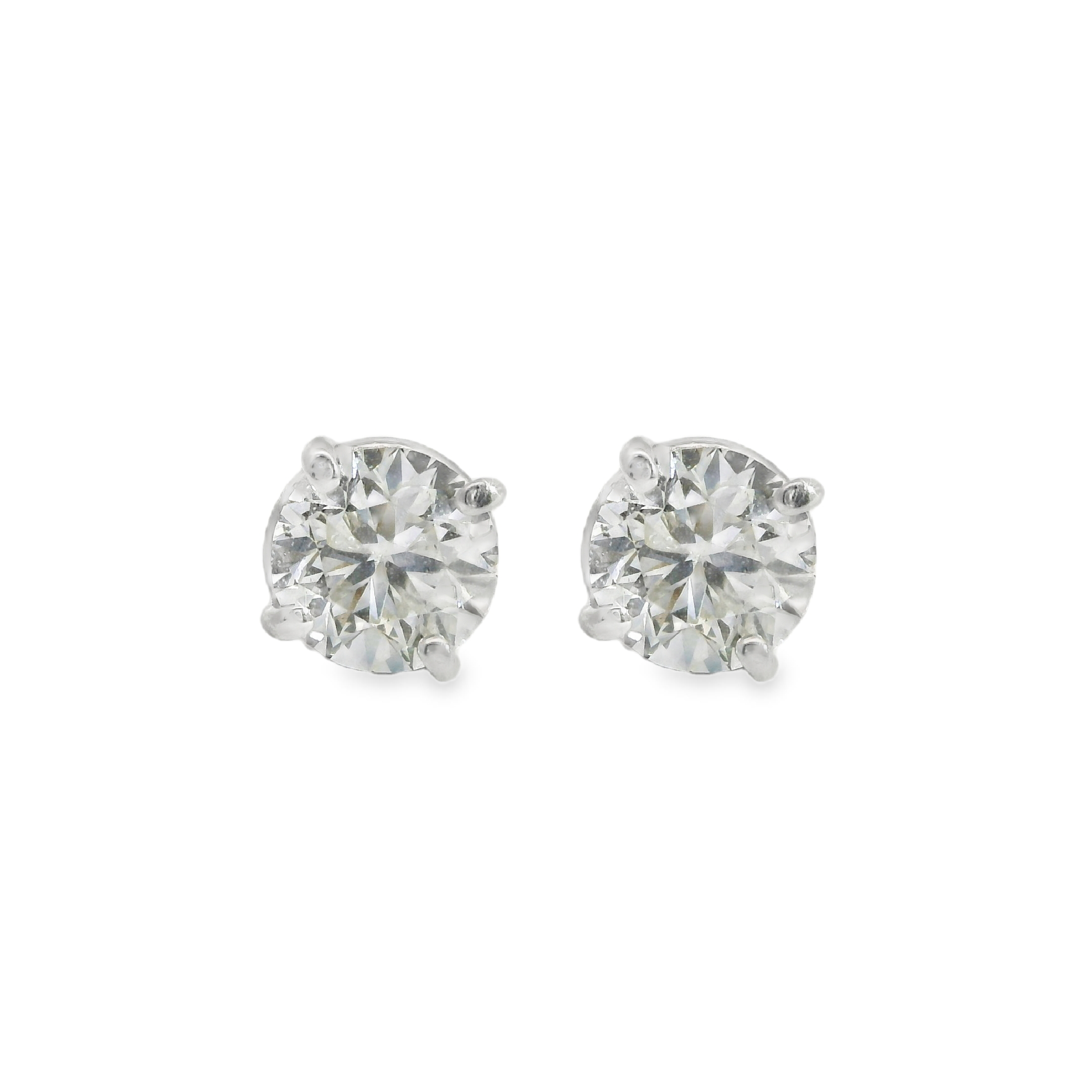 1.42ctw Round Diamond Stud Earrings