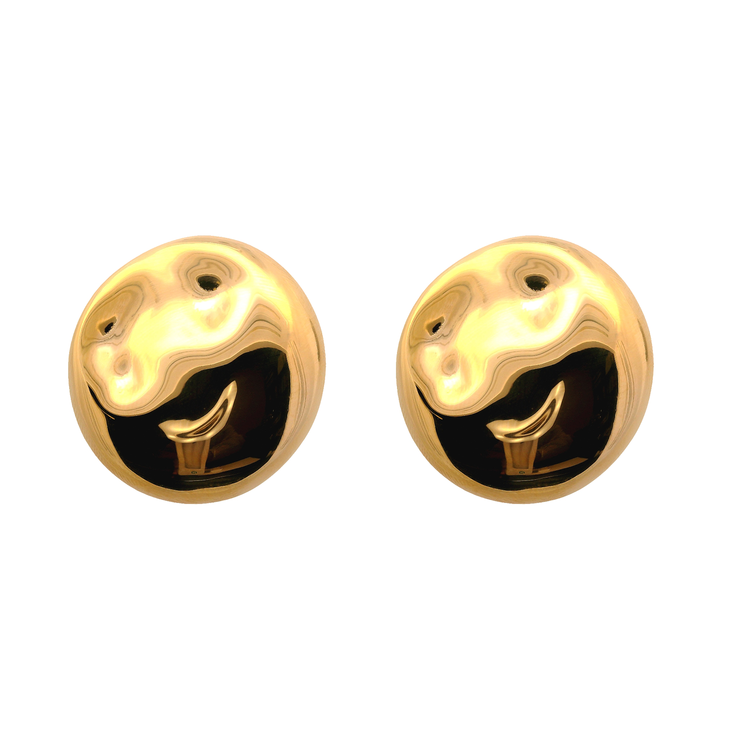 Textured Button Stud Earrings