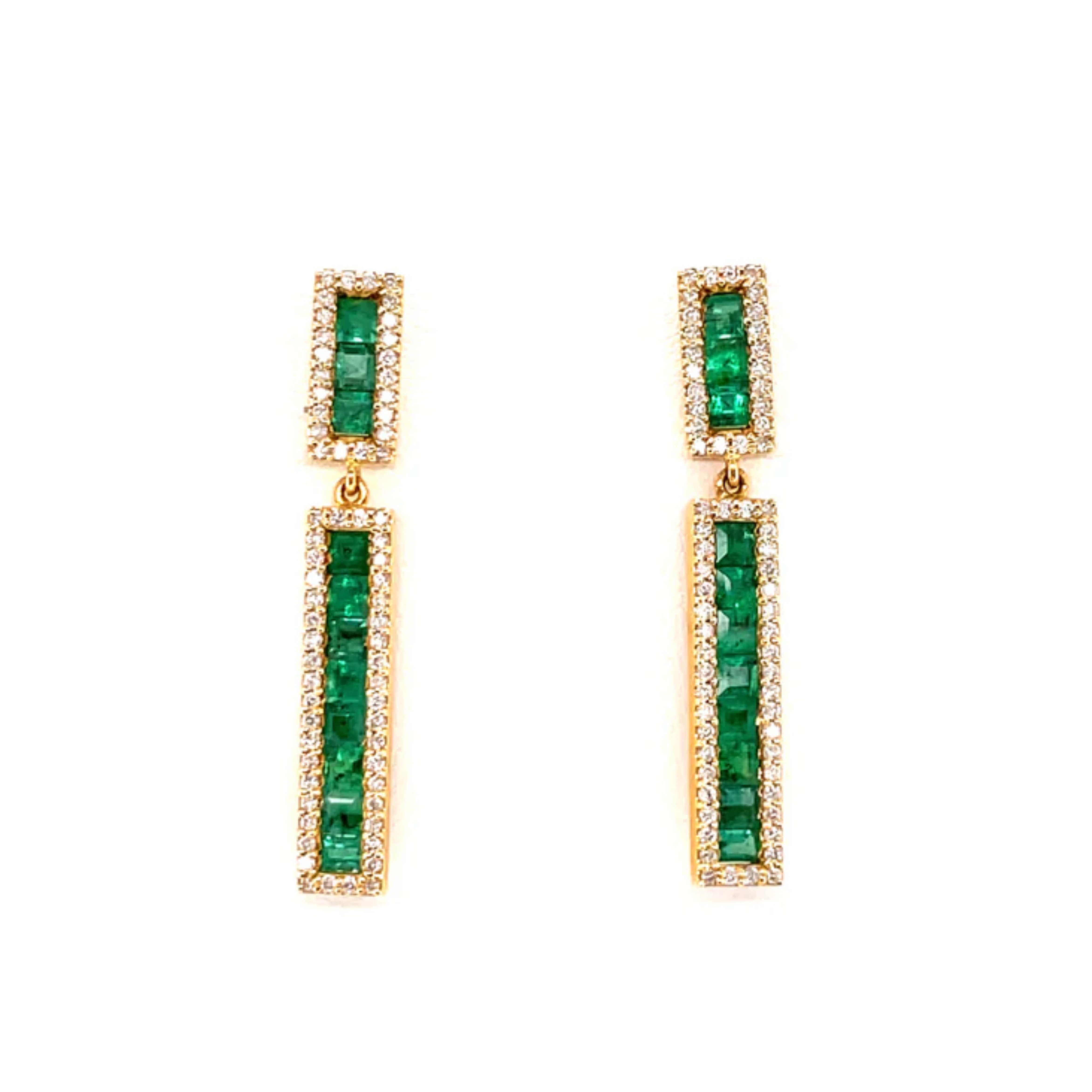 Emerald and Diamond Earrings