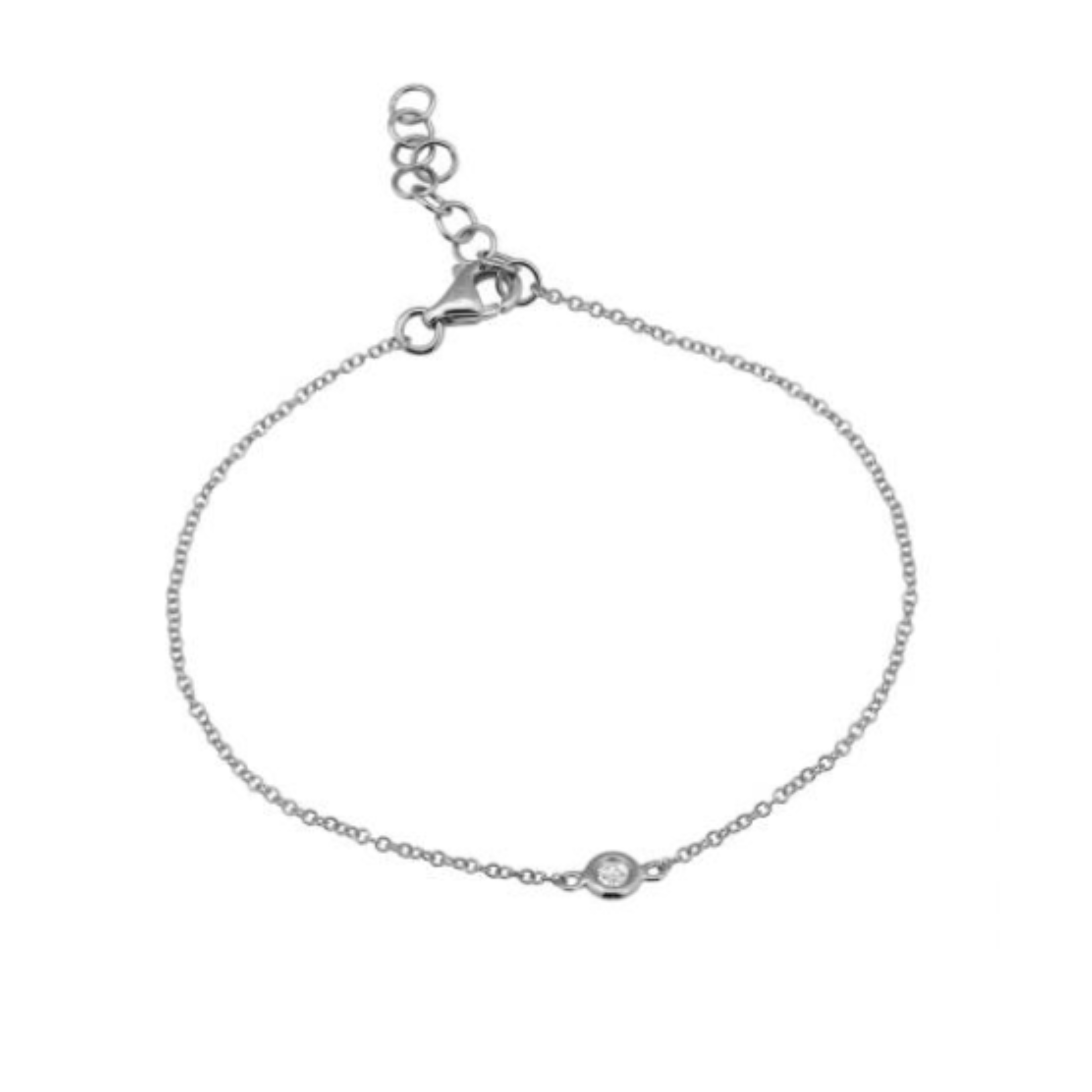 Solitaire Bezel Diamond Bracelet
