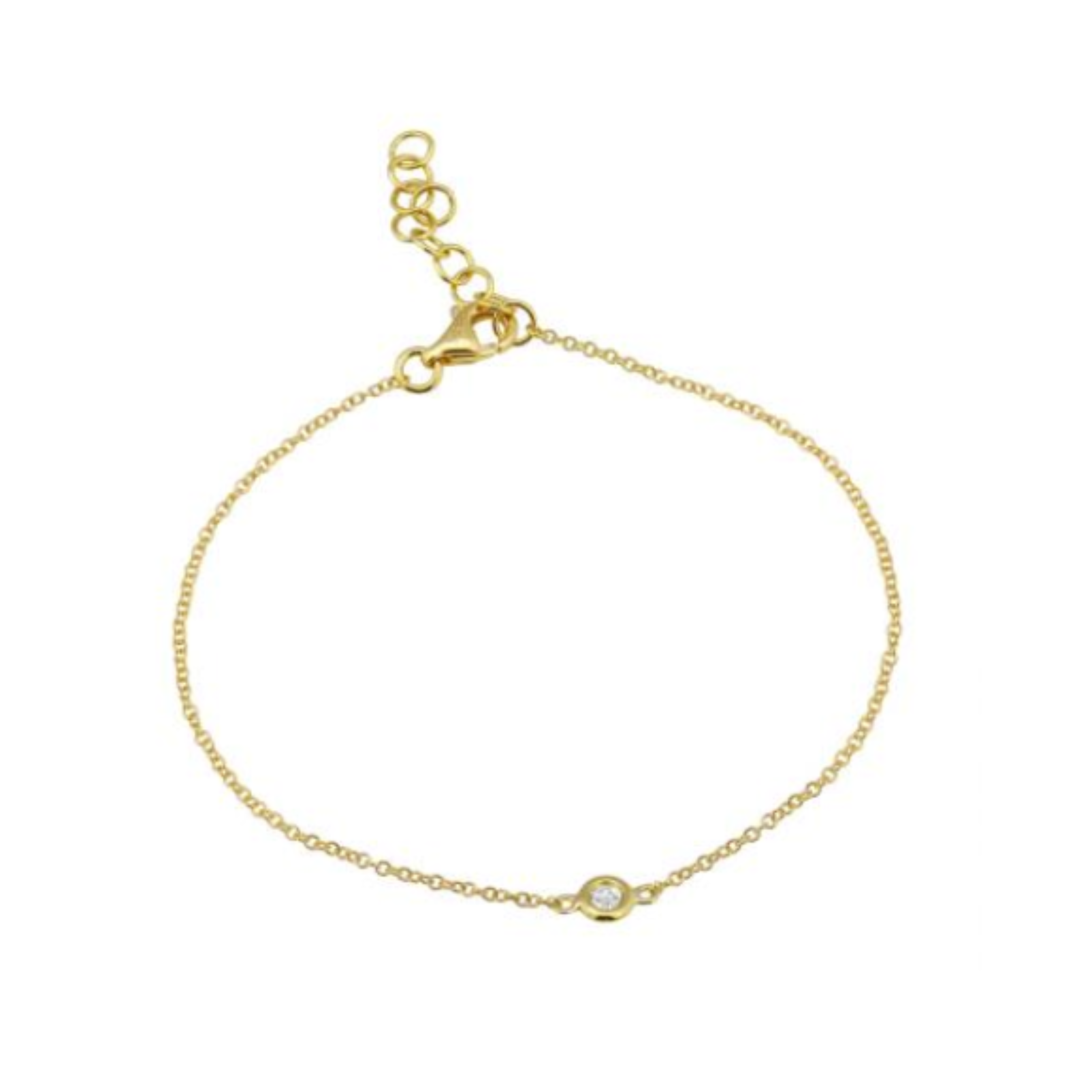 Solitaire Bezel Diamond Bracelet