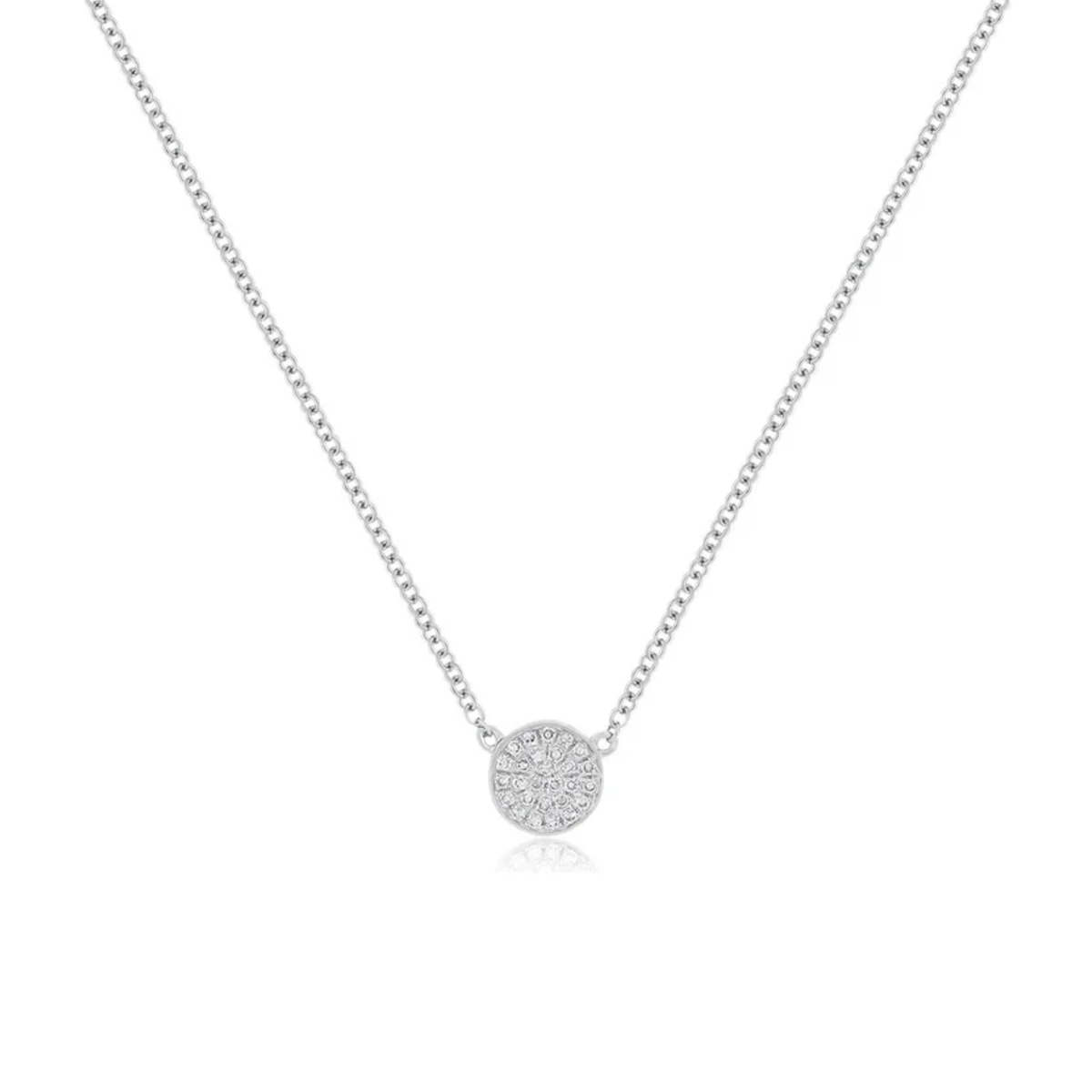 Diamond Mini Disc Necklace