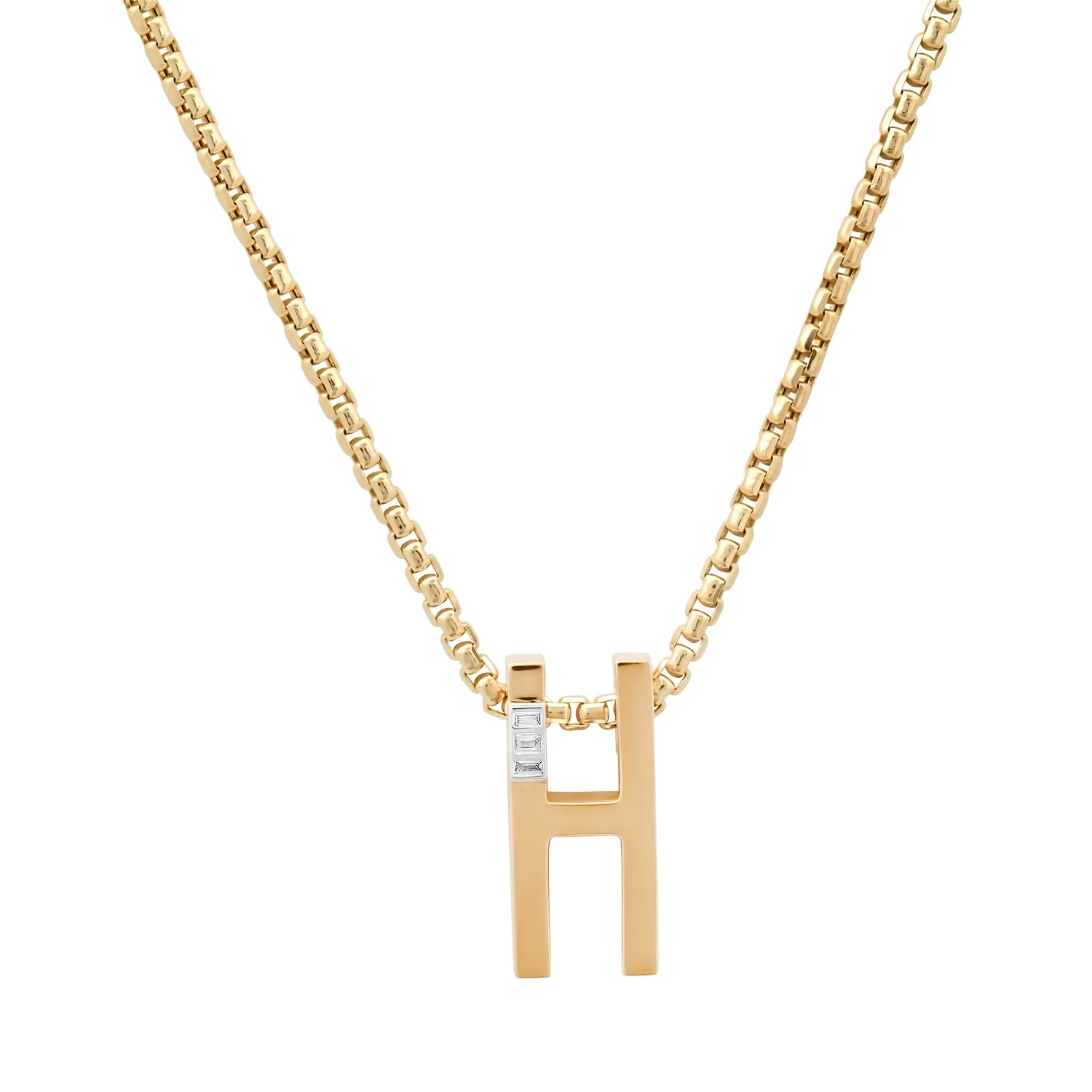 Slide-On Grandsize Ribbed Initial Pendant
