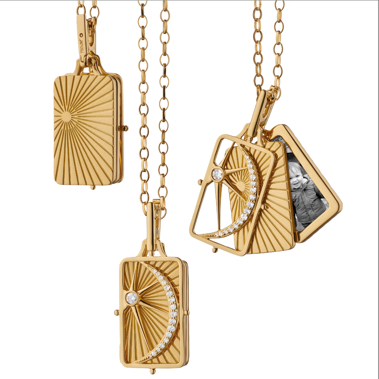 Sun, Moon and Stars Gate Locket