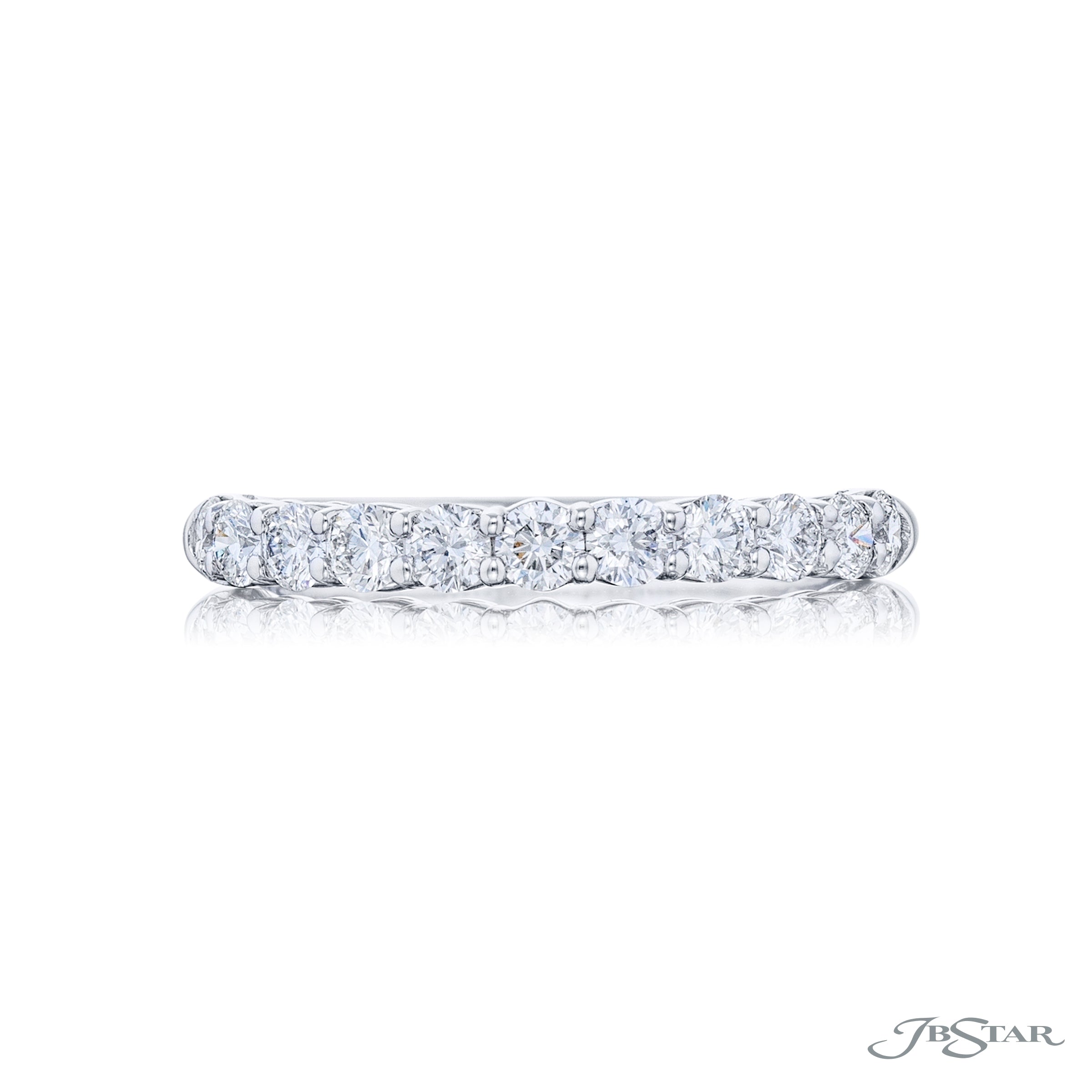 Round Diamond Half-Band Ring