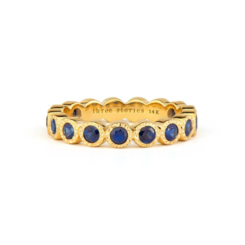 Bezel Set Blue Sapphire Band