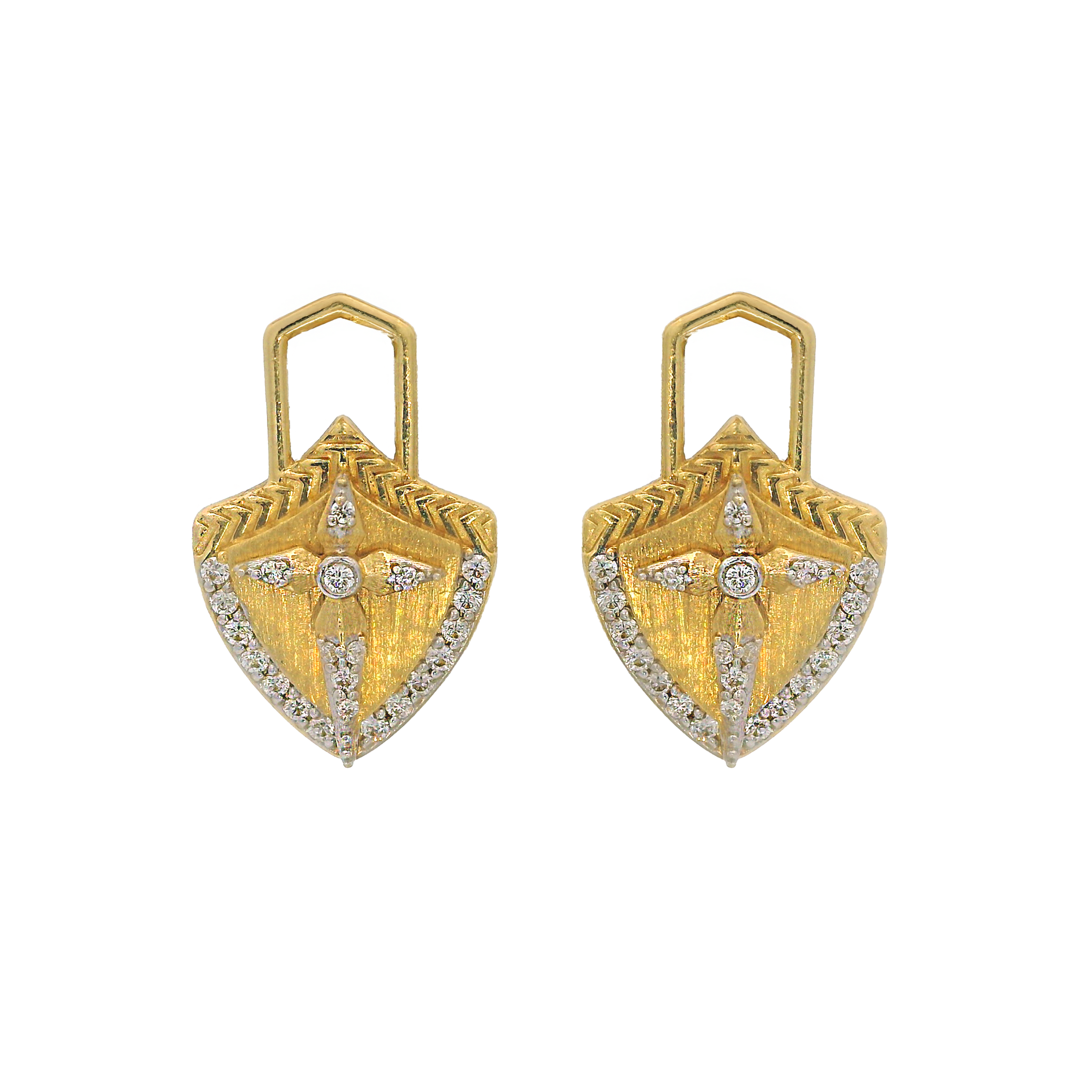 Cross Shield Earring Charms