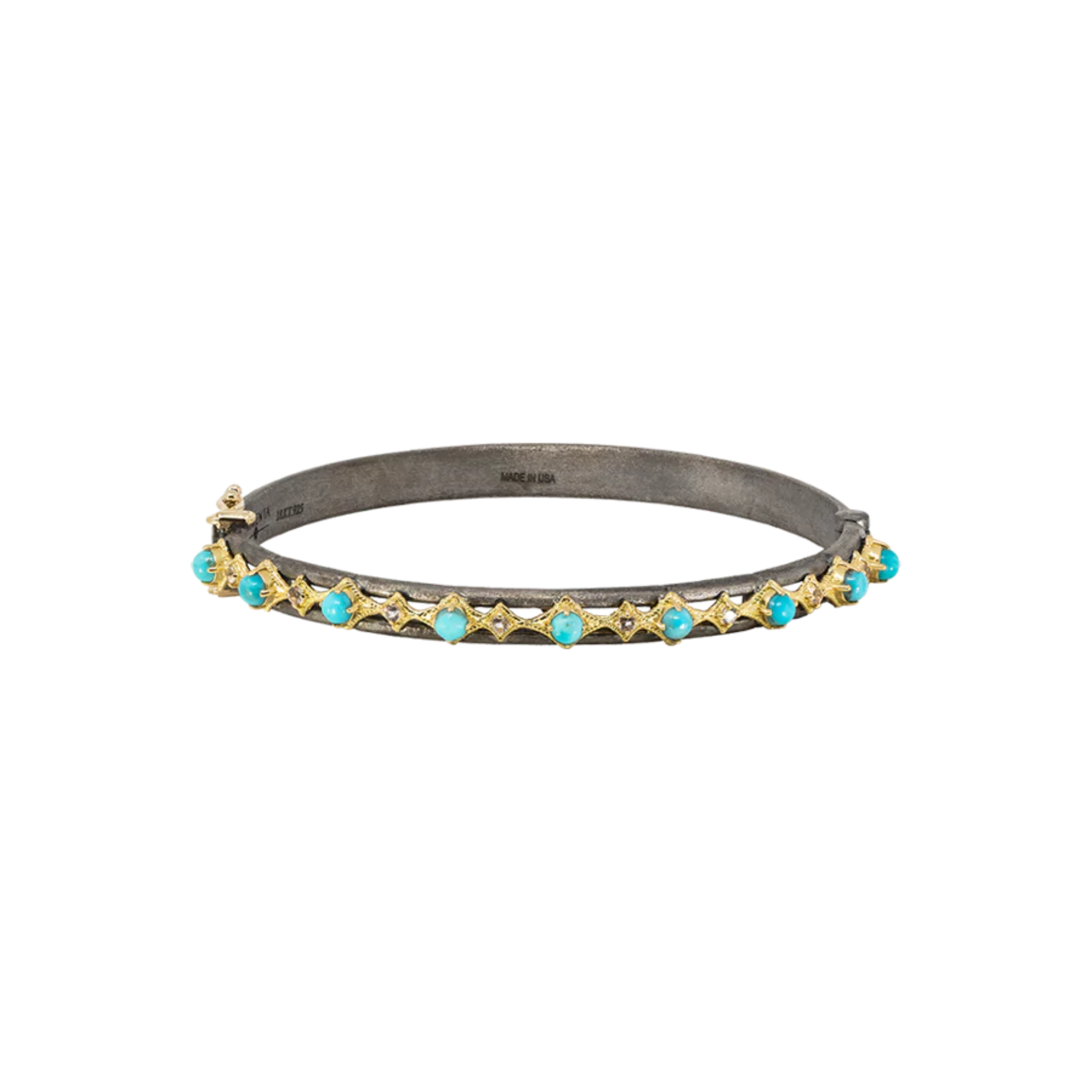 Turquoise London Blue Topaz Crivelli Huggie Bracelet
