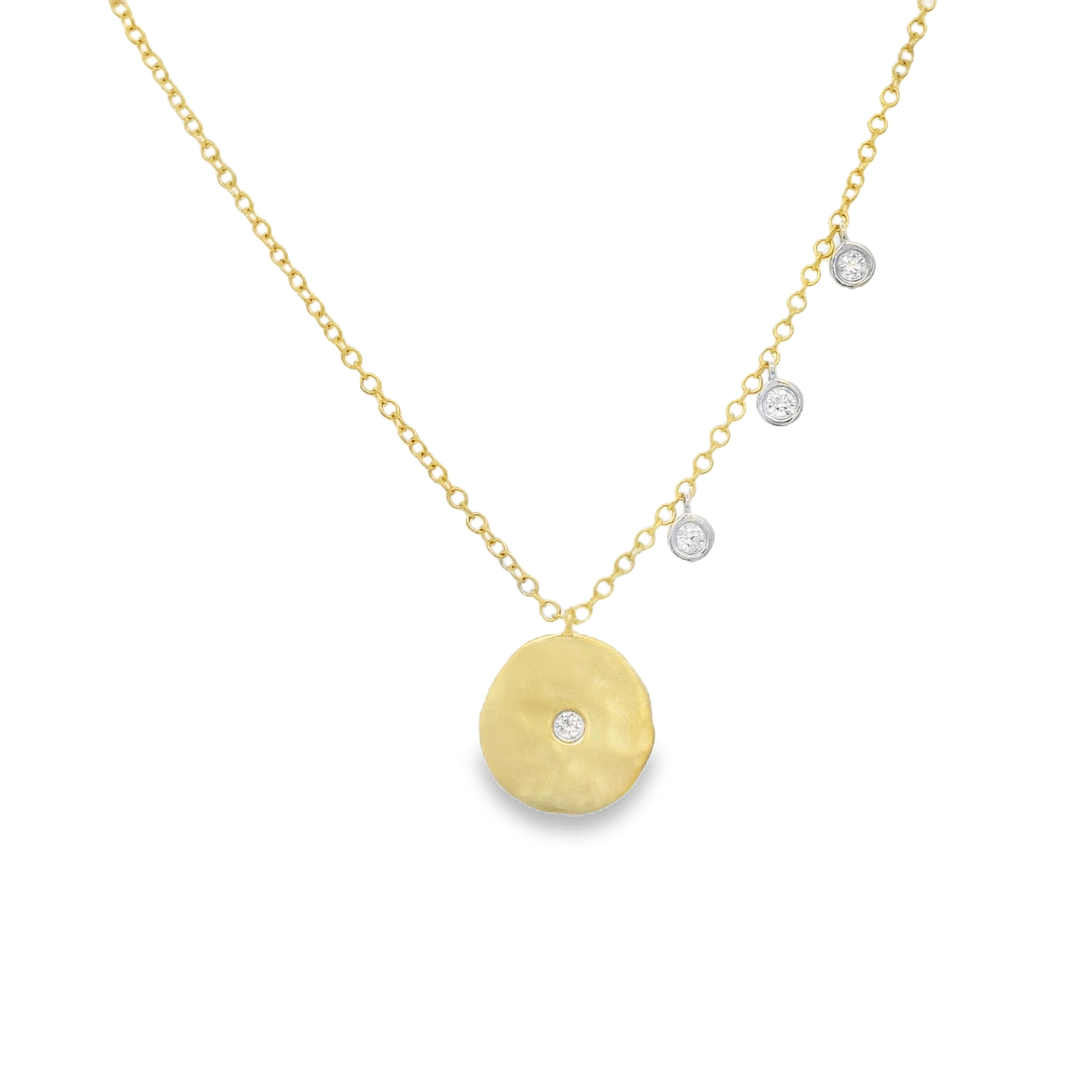 Signature Off Center Disk Necklace
