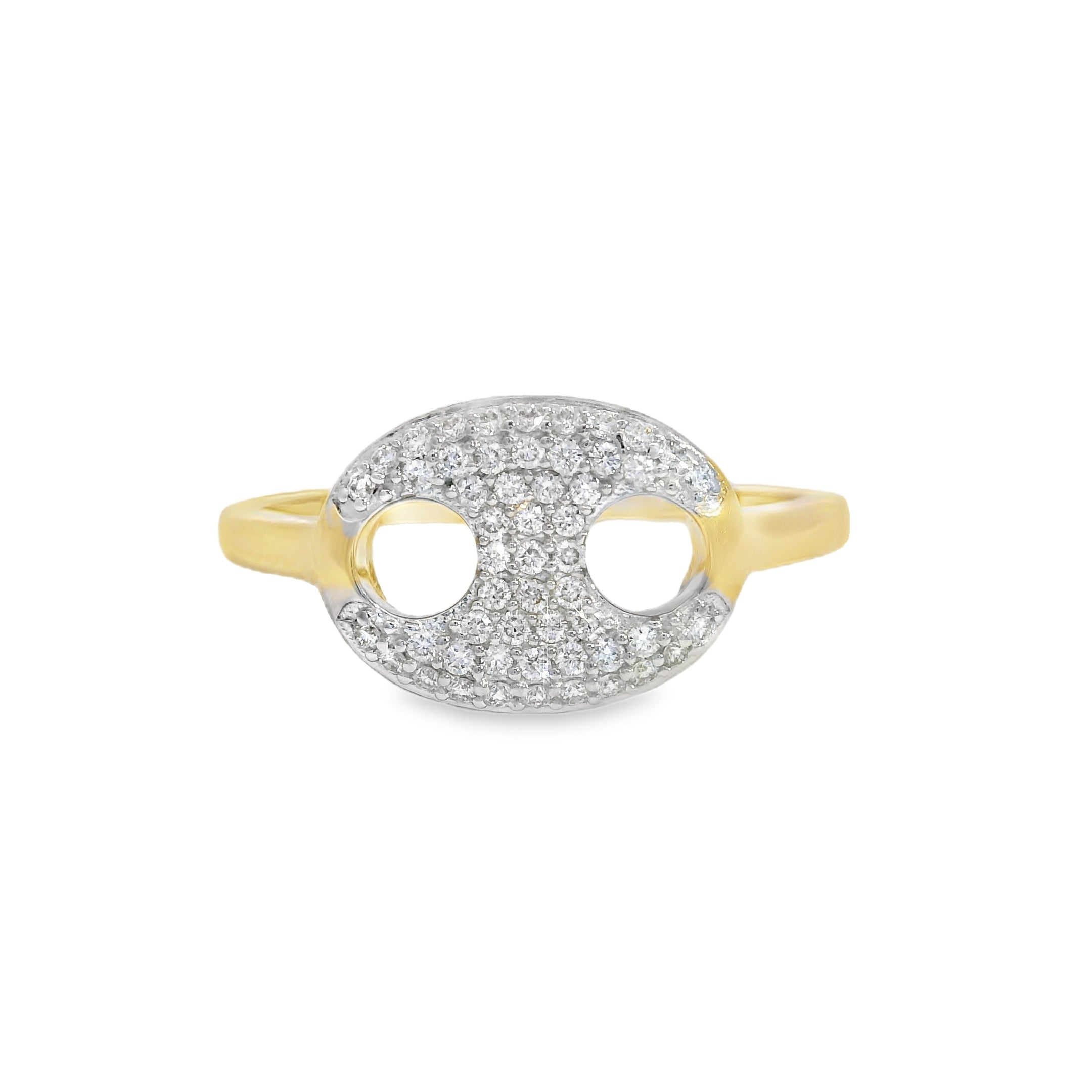 Pavé Diamond Mariner Link Ring